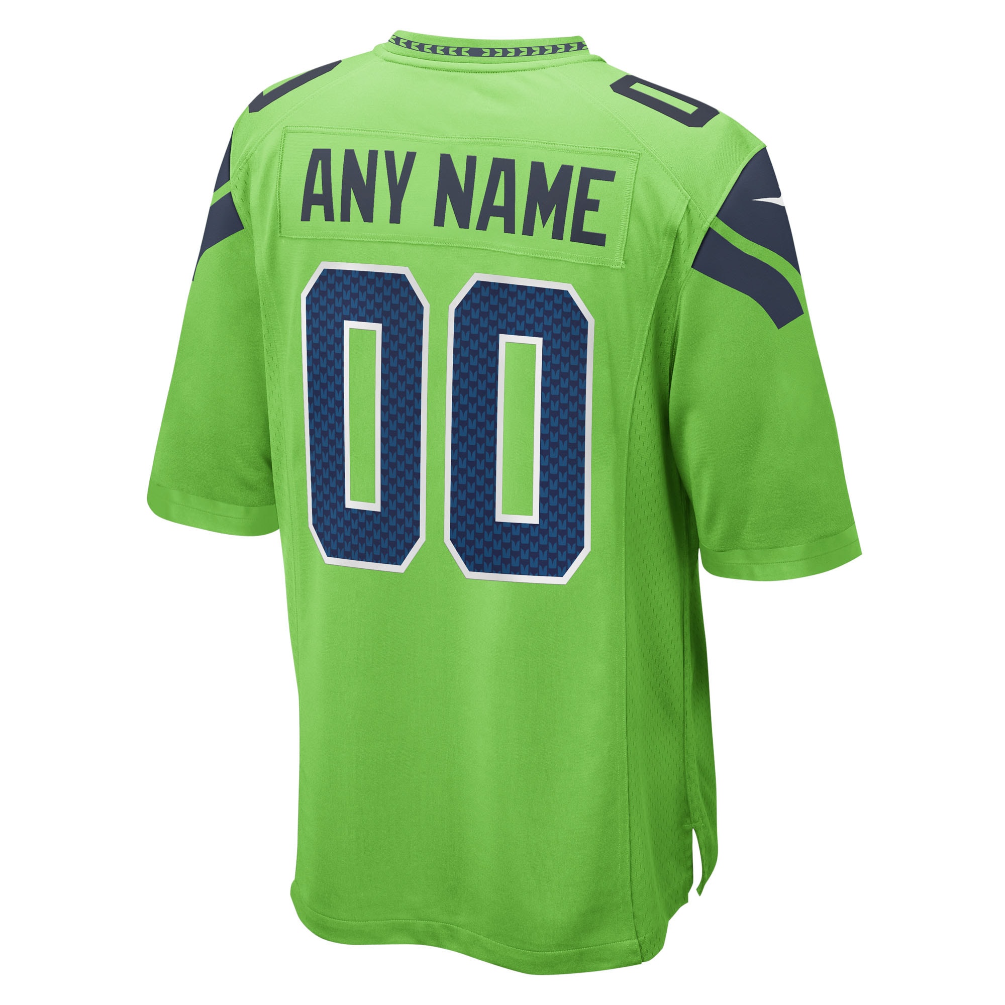 Seattle Seahawks Nike 50th Season Alternate Custom Game Jersey - Neon Green - Image 3