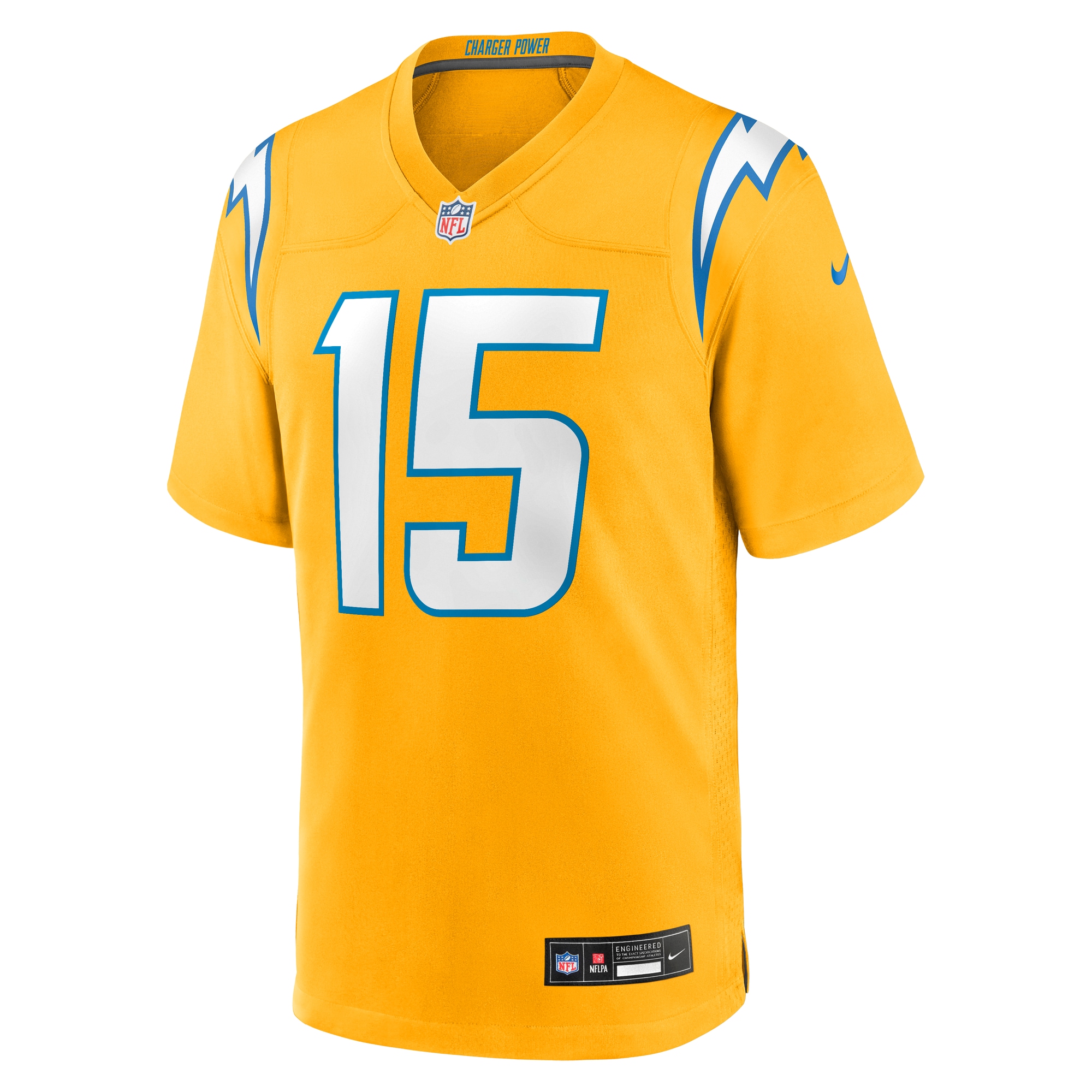 Ladd McConkey Los Angeles Chargers Nike Alternate Charger Power Game Player Jersey - Gold - Image 2