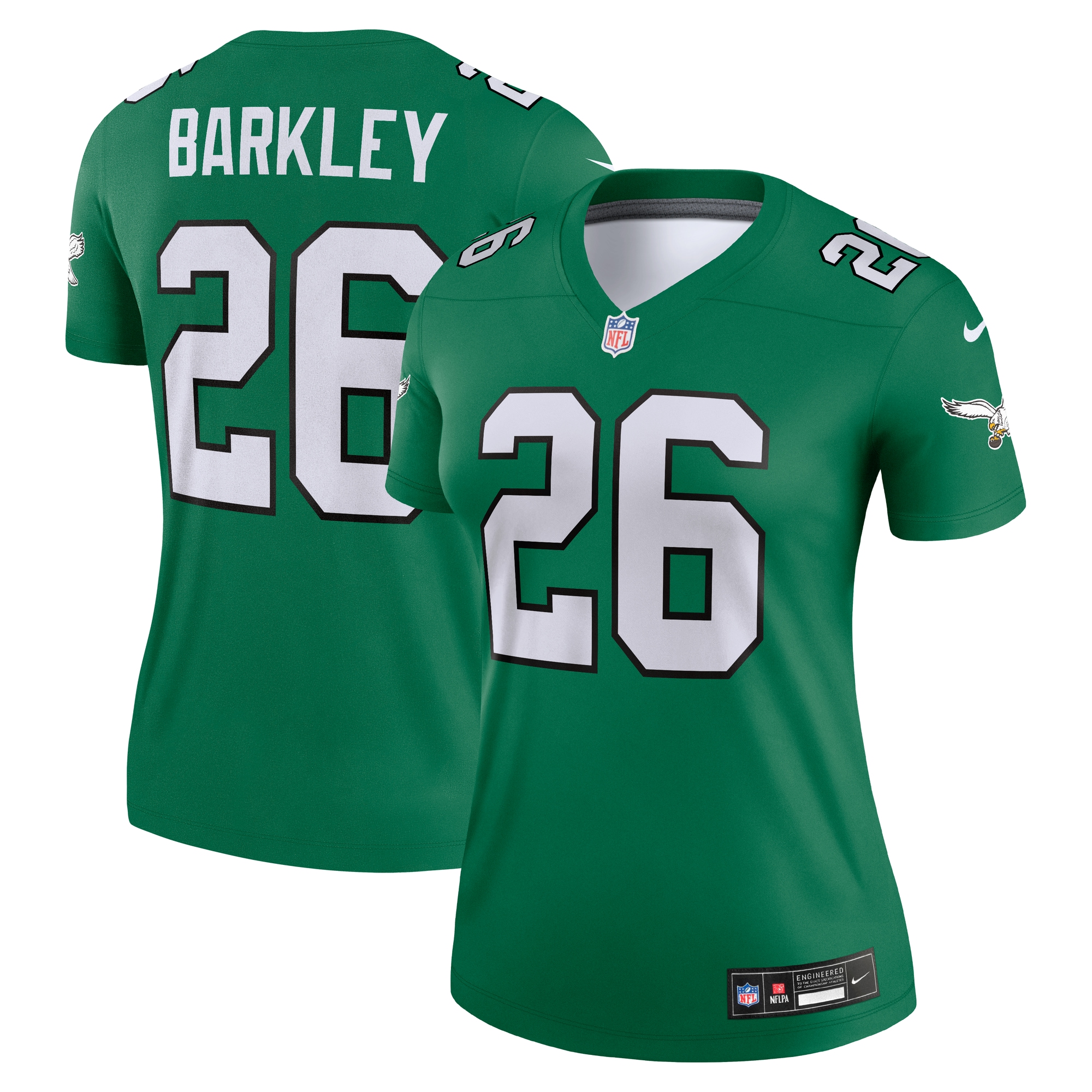 Saquon Barkley Philadelphia Eagles Nike Women's Legend Player Performance Top - Kelly Green