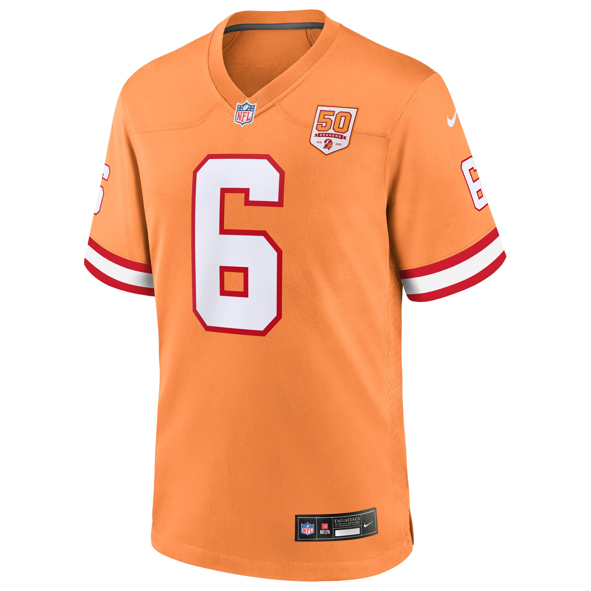 Baker Mayfield Tampa Bay Buccaneers Nike 50th Season Game Jersey - Creamsicle - Image 2