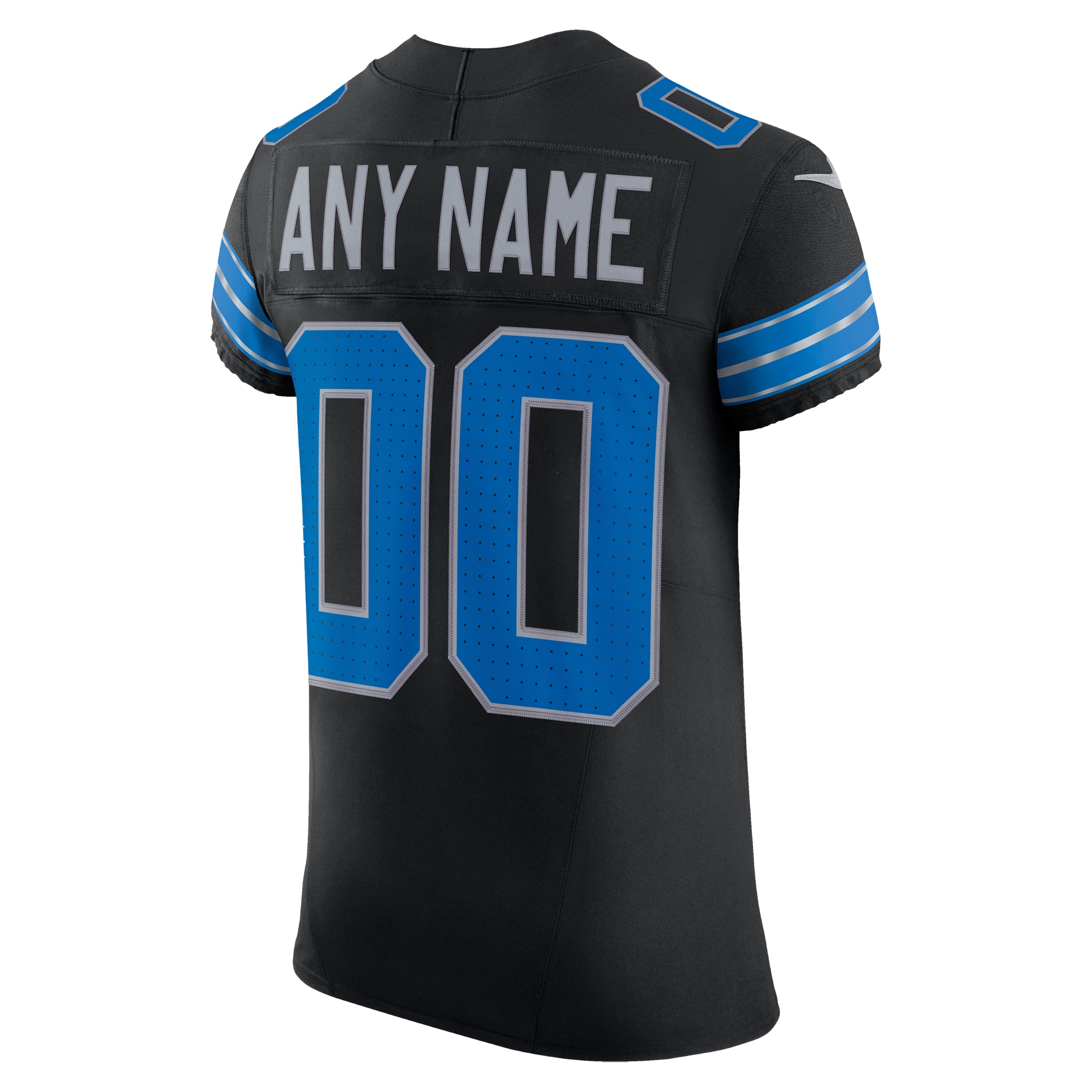 Detroit Lions Nike Alternate Vapor F.U.S.E. Elite Custom Jersey - Black - Image 3