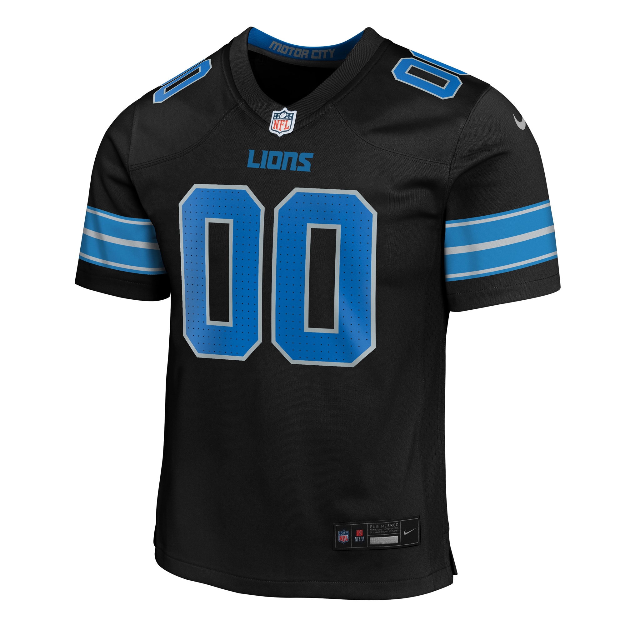 Detroit Lions Nike Youth Alternate Custom Game Jersey - Black - Image 2