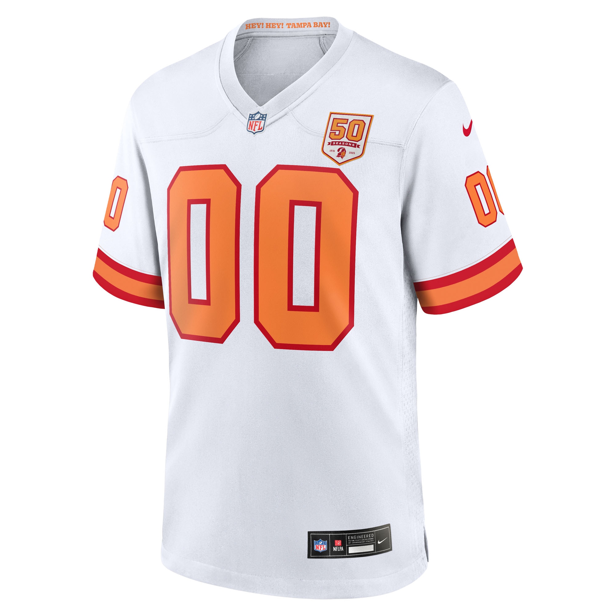 76 Tampa Bay Buccaneers Nike 50th Season Custom Game Jersey - White - Image 2