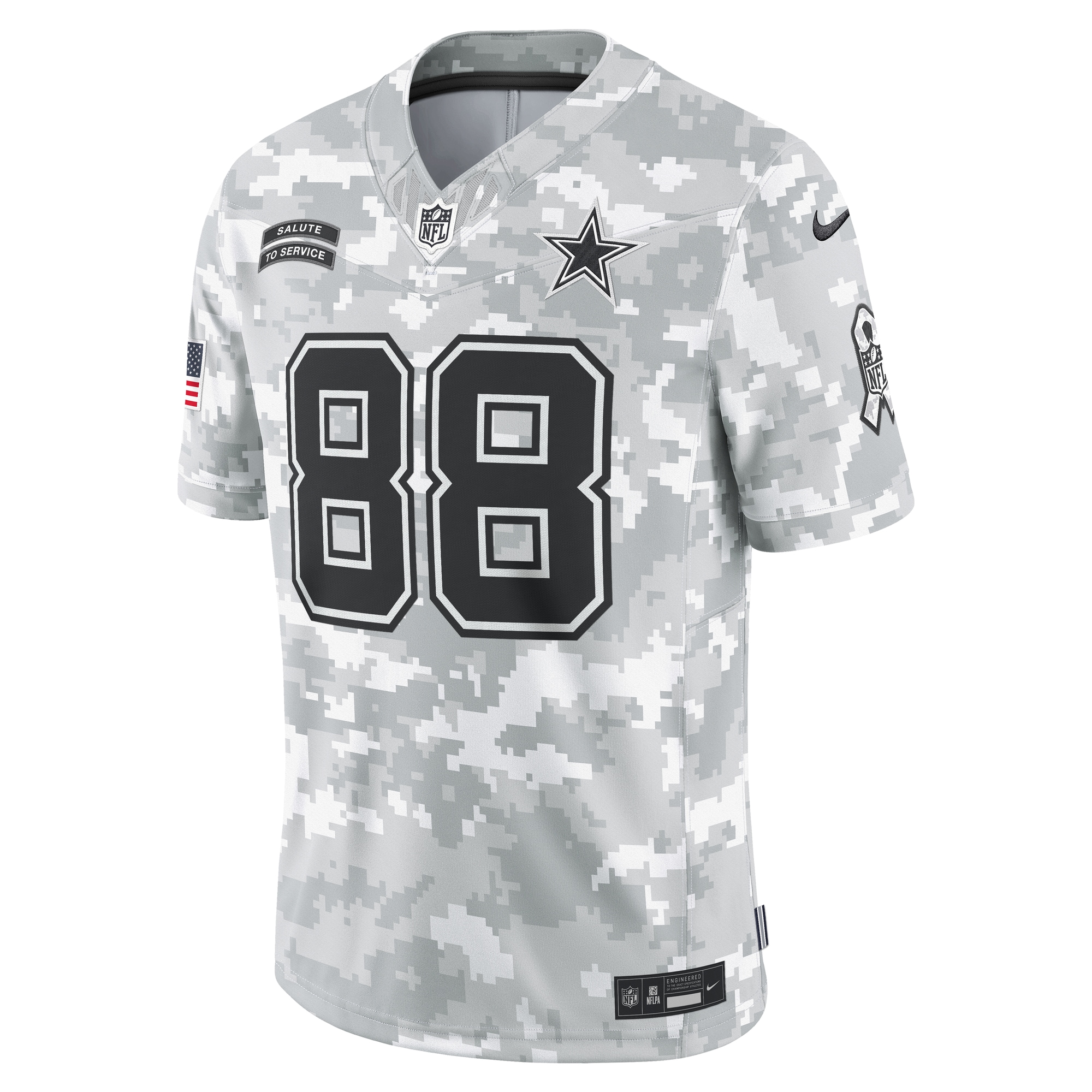 CeeDee Lamb Dallas Cowboys Nike 2024 Salute to Service Limited Jersey - Arctic Camo - Image 2