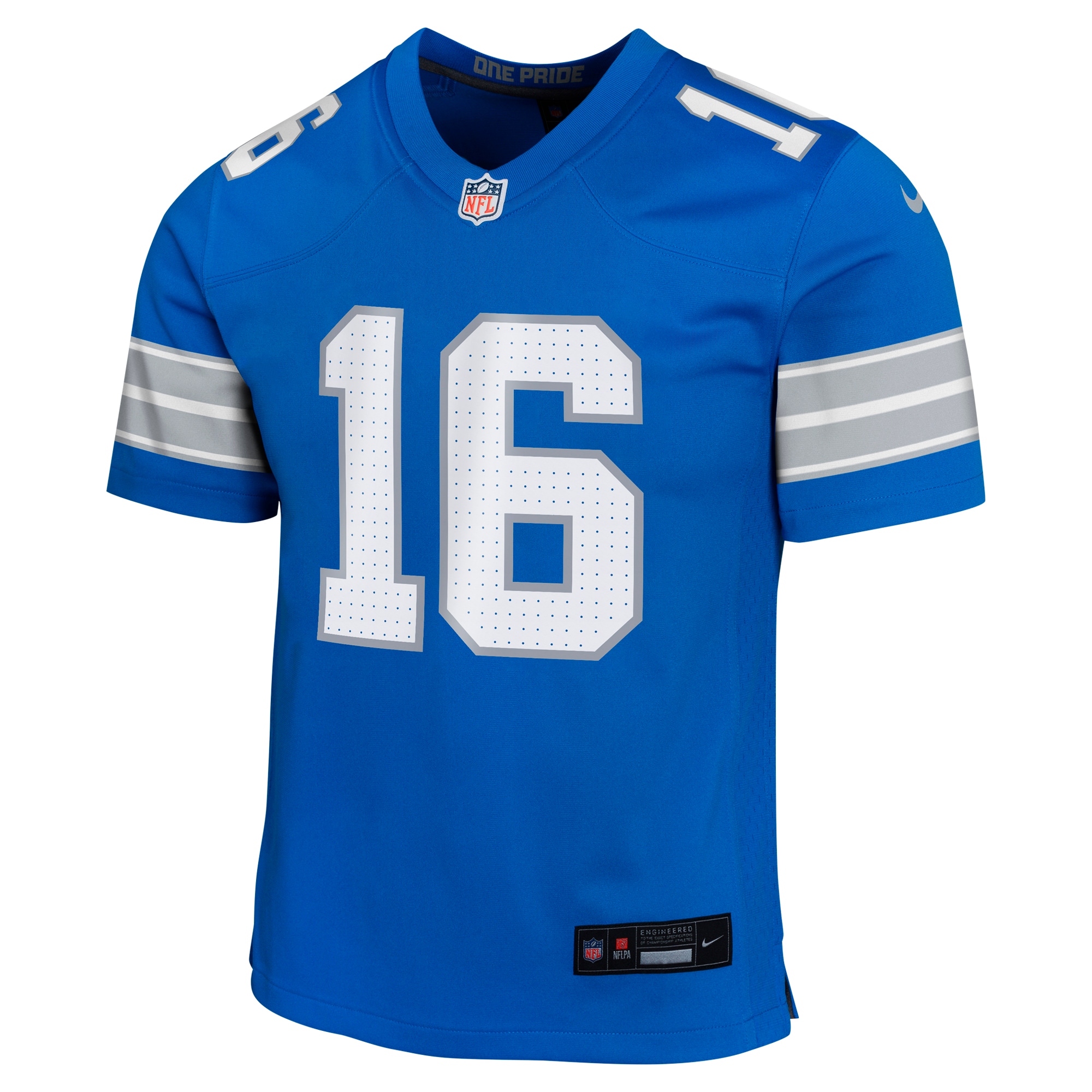 Jared Goff Detroit Lions Nike Youth Game Jersey - Blue - Image 2