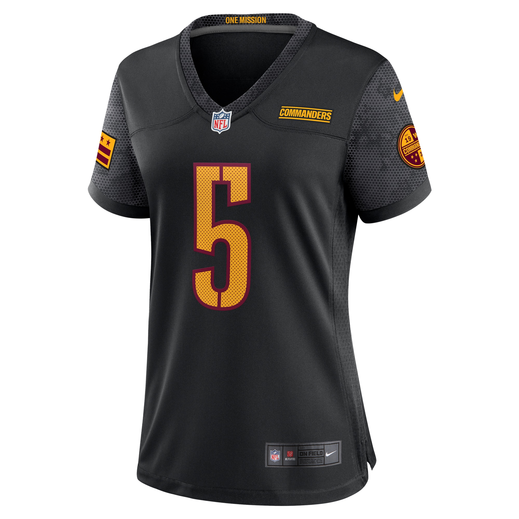 Jayden Daniels Washington Commanders Nike Women's Alternate Game Player Jersey - Black - Image 2