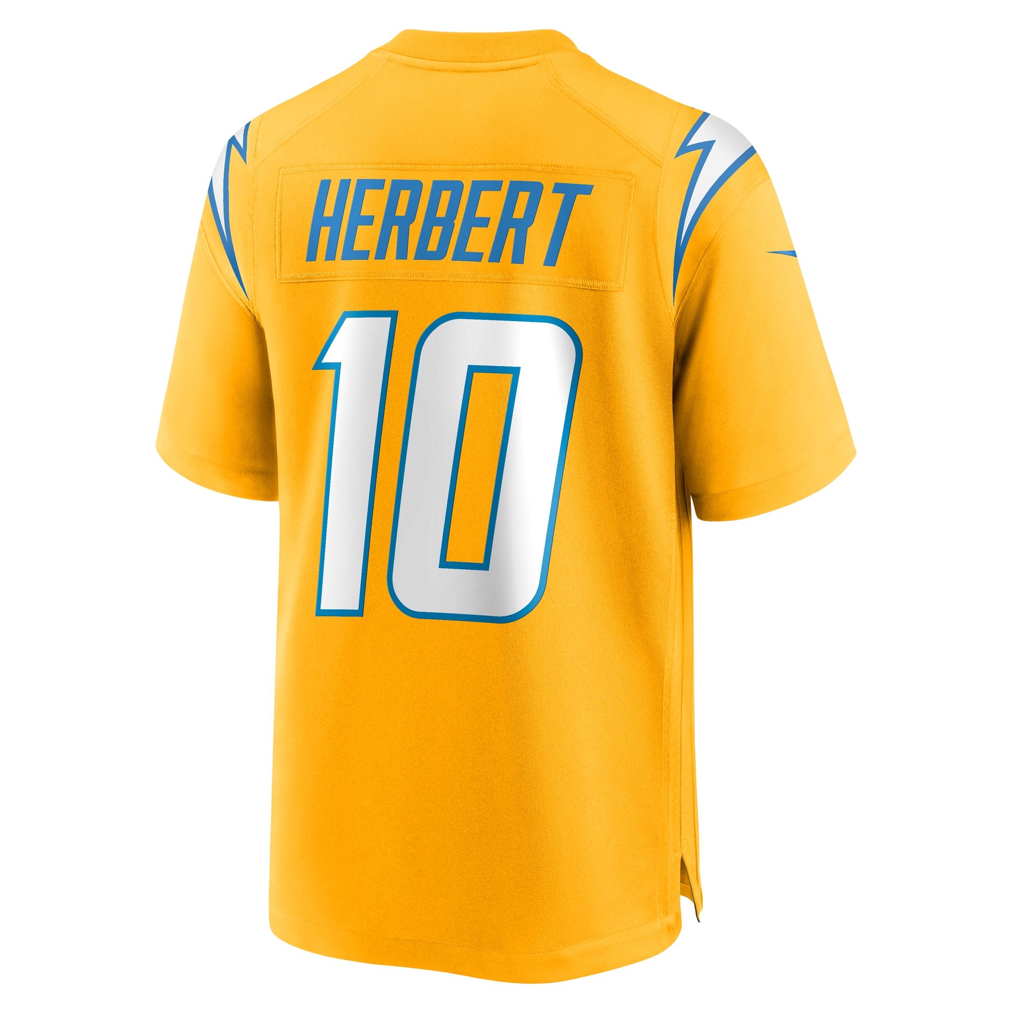 Justin Herbert Los Angeles Chargers Nike Alternate Charger Power Game Player Jersey - Gold - Image 3