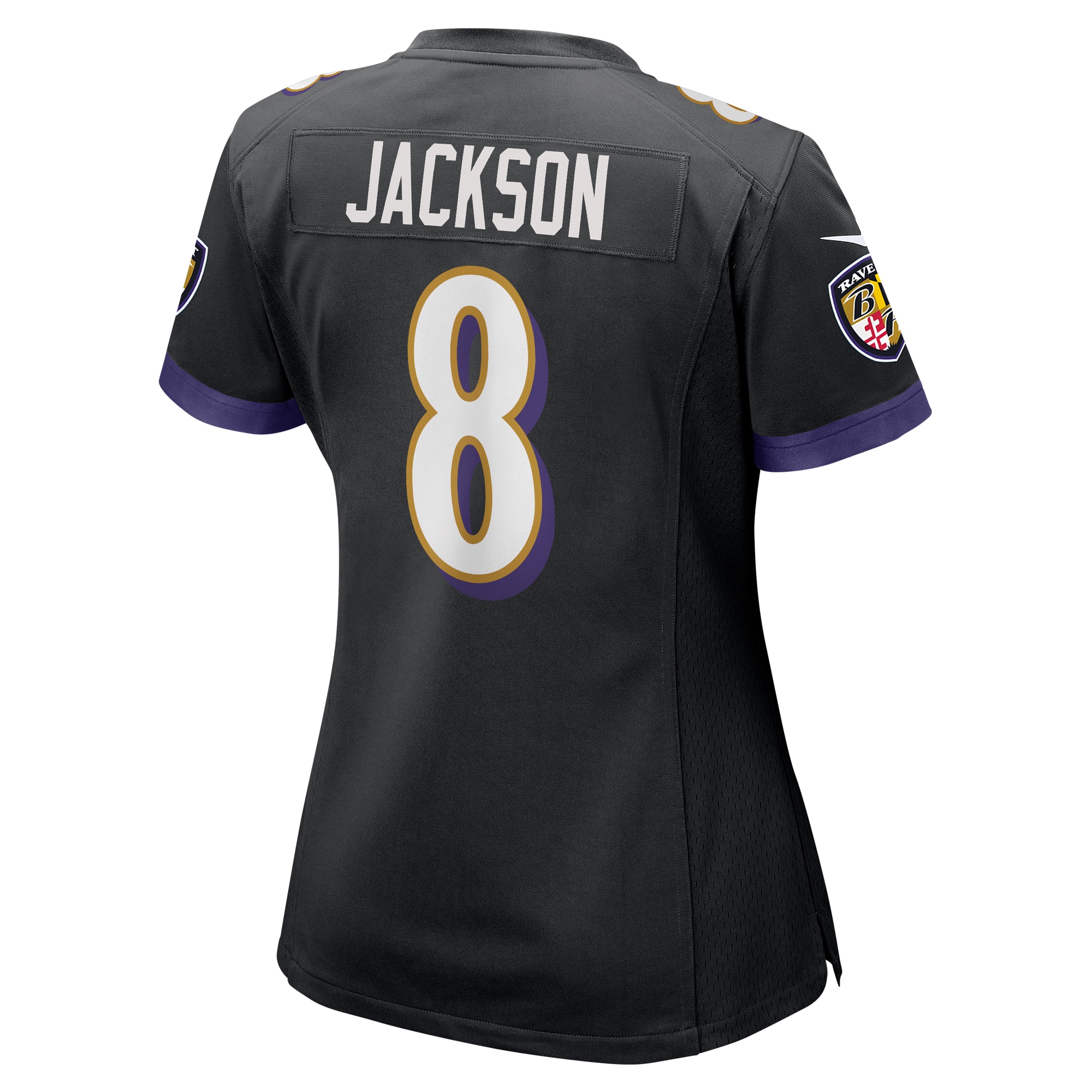 Lamar Jackson Baltimore Ravens Nike Women's Alternate Game Jersey - Black - Image 3