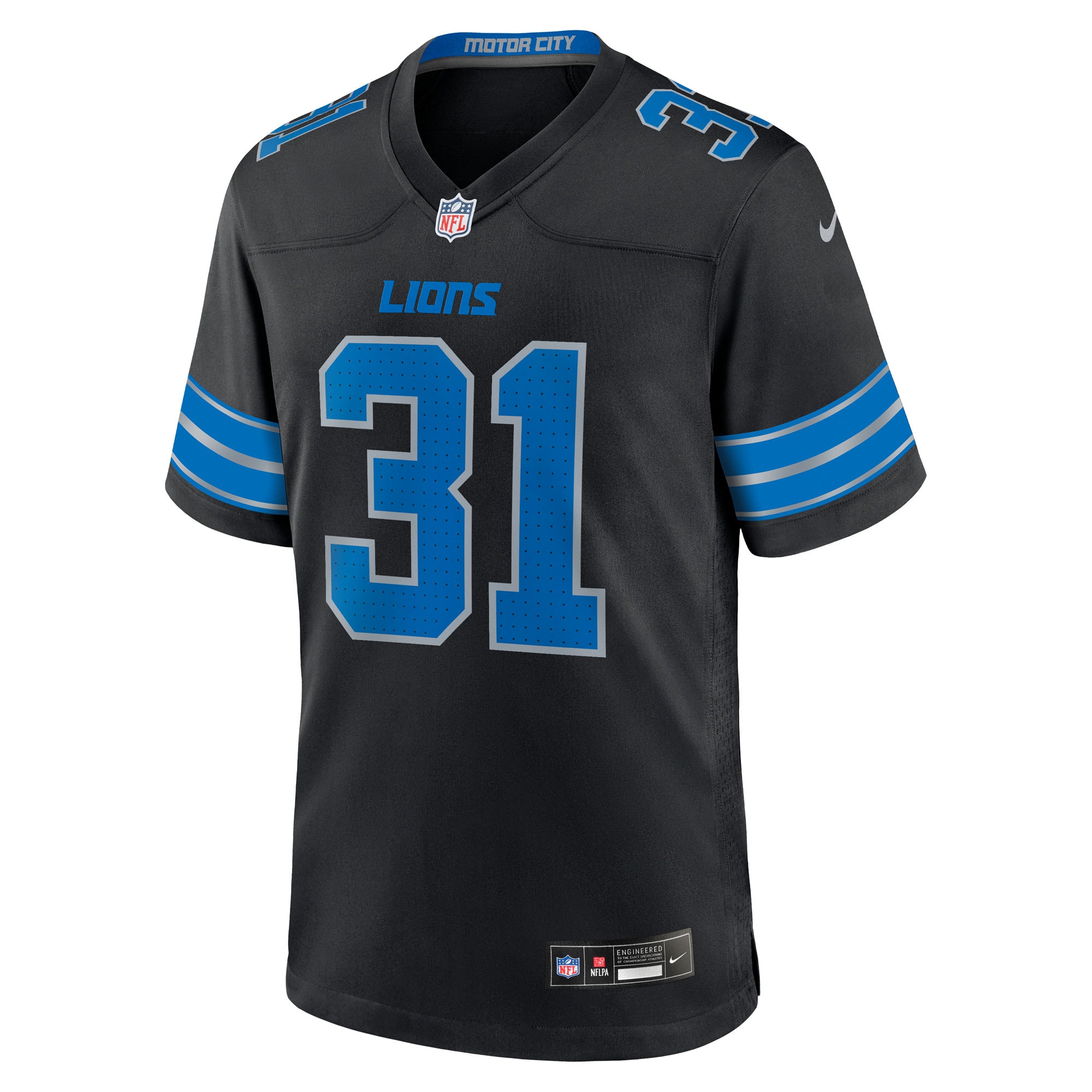 Kerby Joseph Detroit Lions Nike Alternate Game Jersey - Black - Image 2