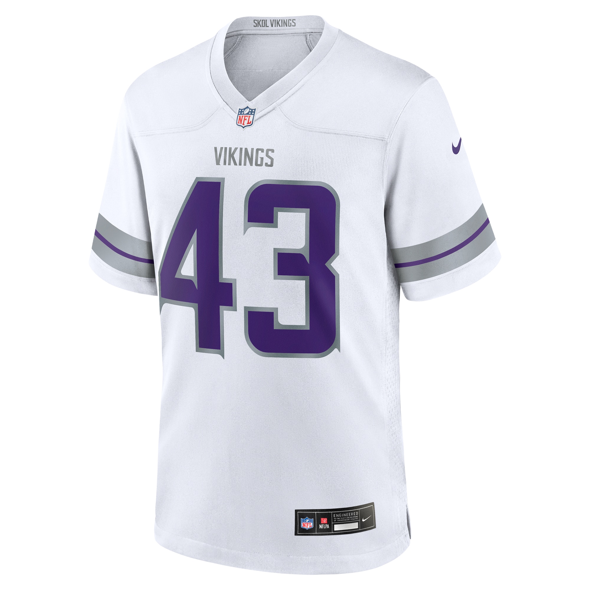 Andrew Van Ginkel Minnesota Vikings Nike Alternate Game Jersey - White - Image 2