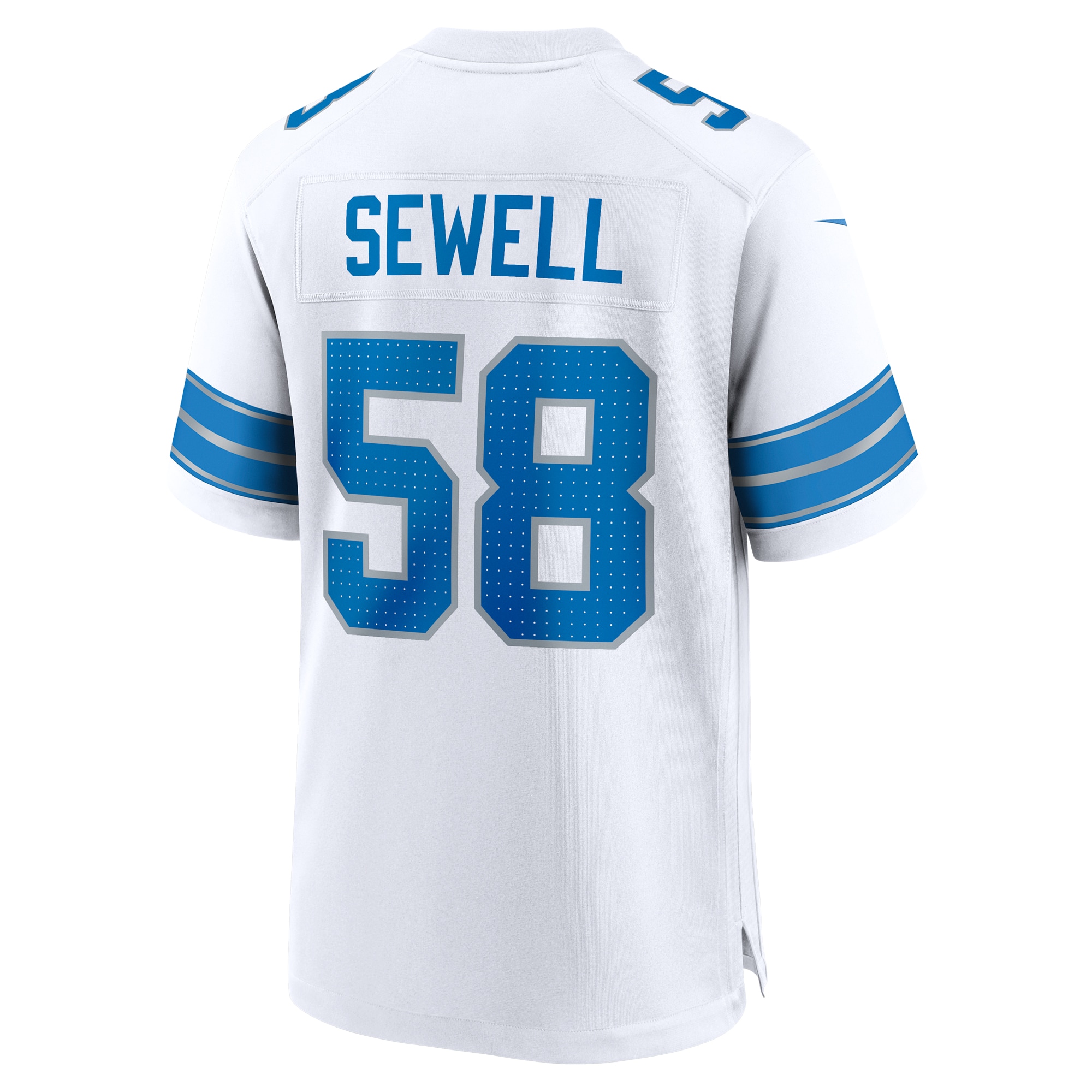 Penei Sewell Detroit Lions Nike Game Jersey - White - Image 3