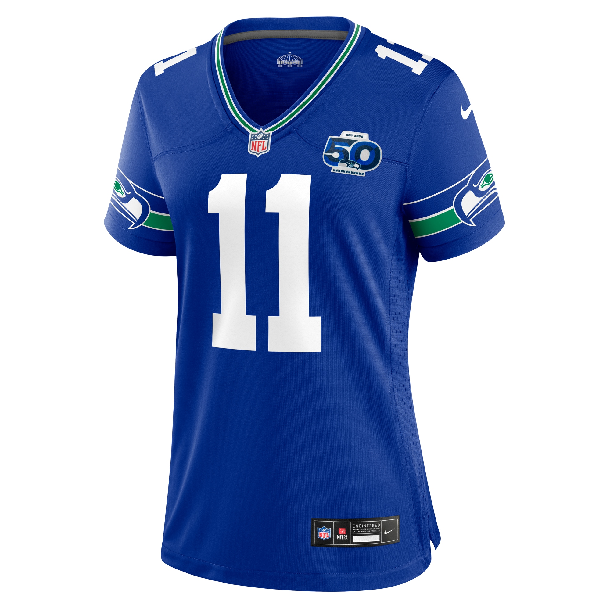 Jaxon Smith-Njigba Seattle Seahawks Nike Women's Alternate 2 50th Season Game Jersey - Royal - Image 2