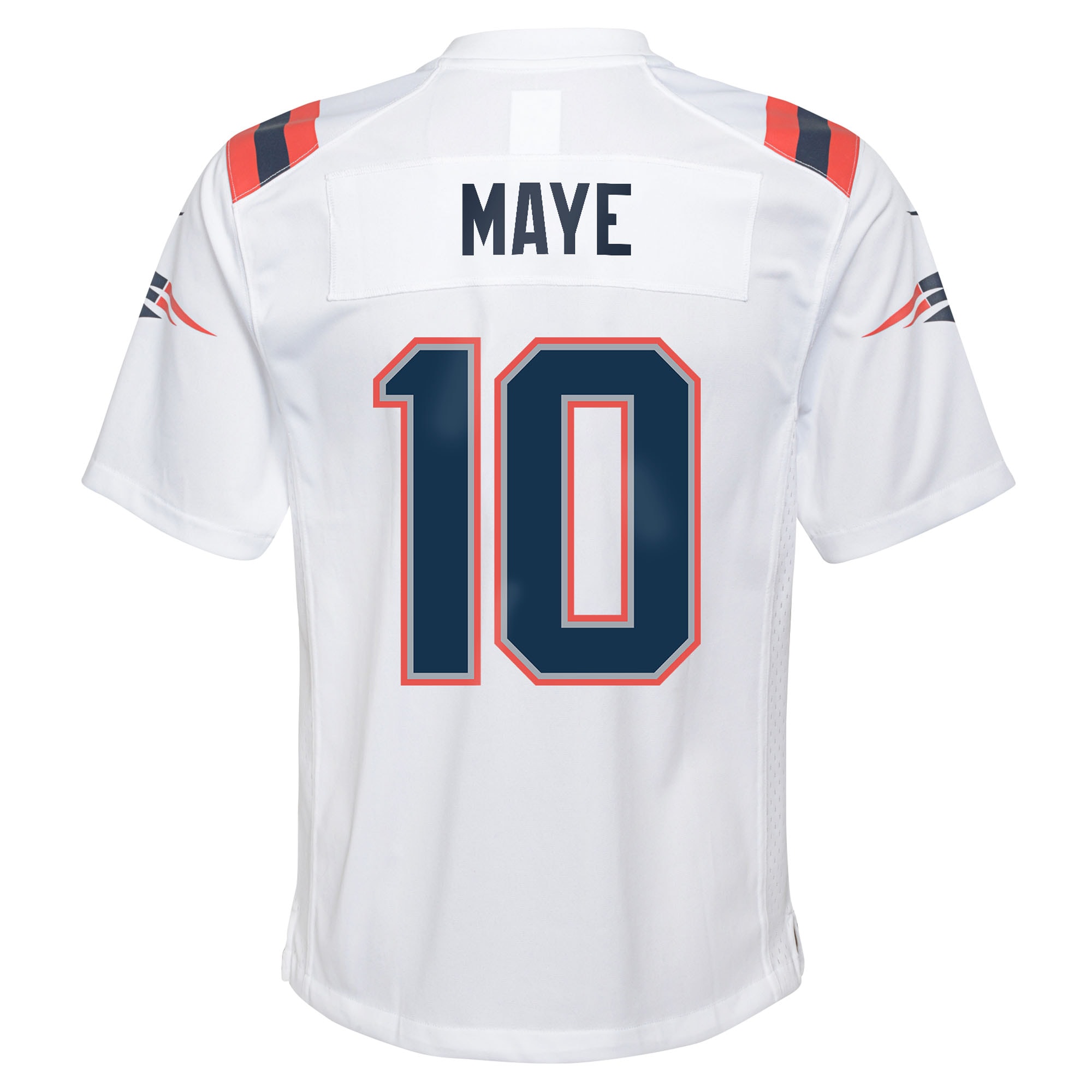 Drake Maye New England Patriots Nike Youth Game Jersey - White - Image 3