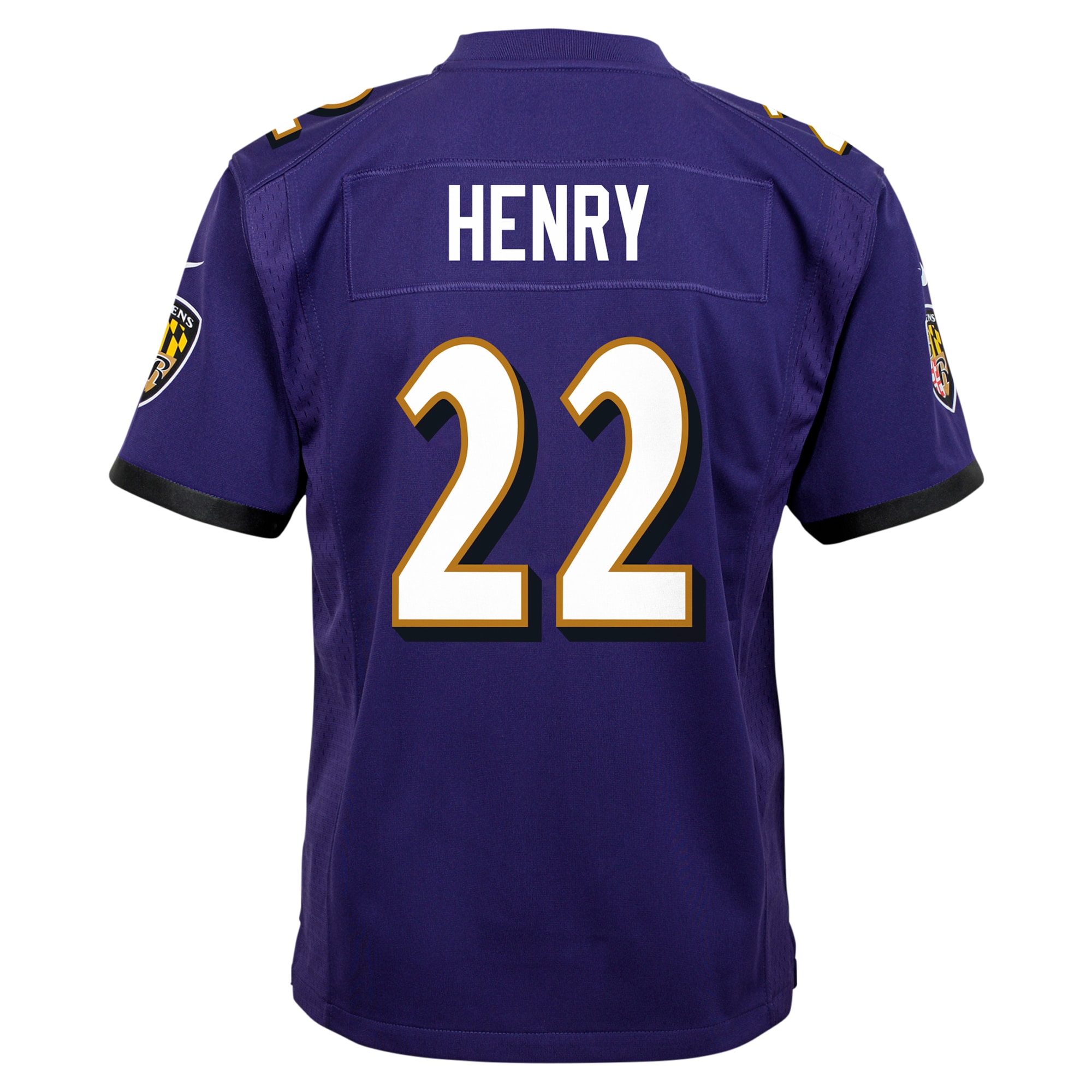 Derrick Henry Baltimore Ravens Nike Youth Game Jersey - Purple - Image 3