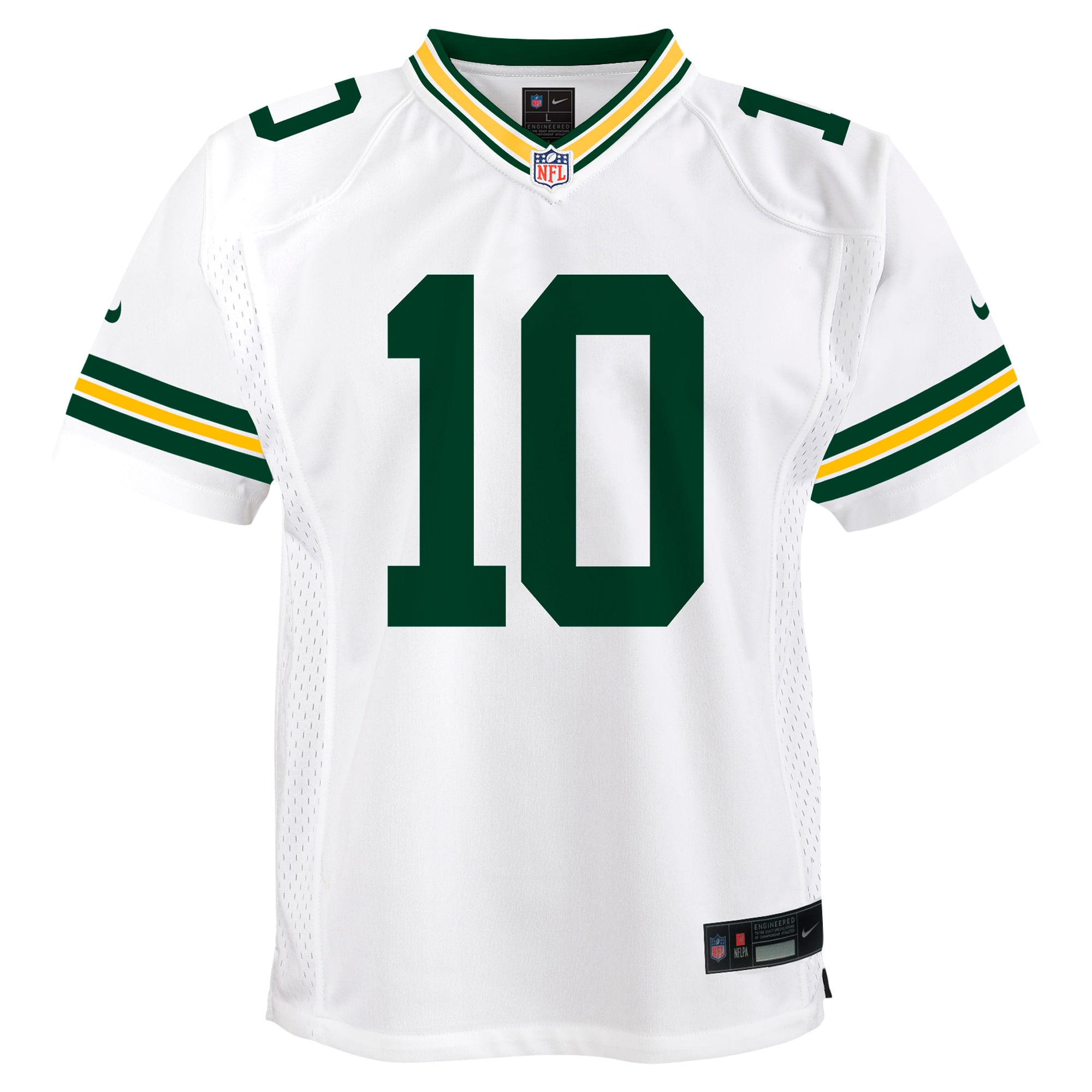 Jordan Love Green Bay Packers Nike Youth Game Jersey - White - Image 2