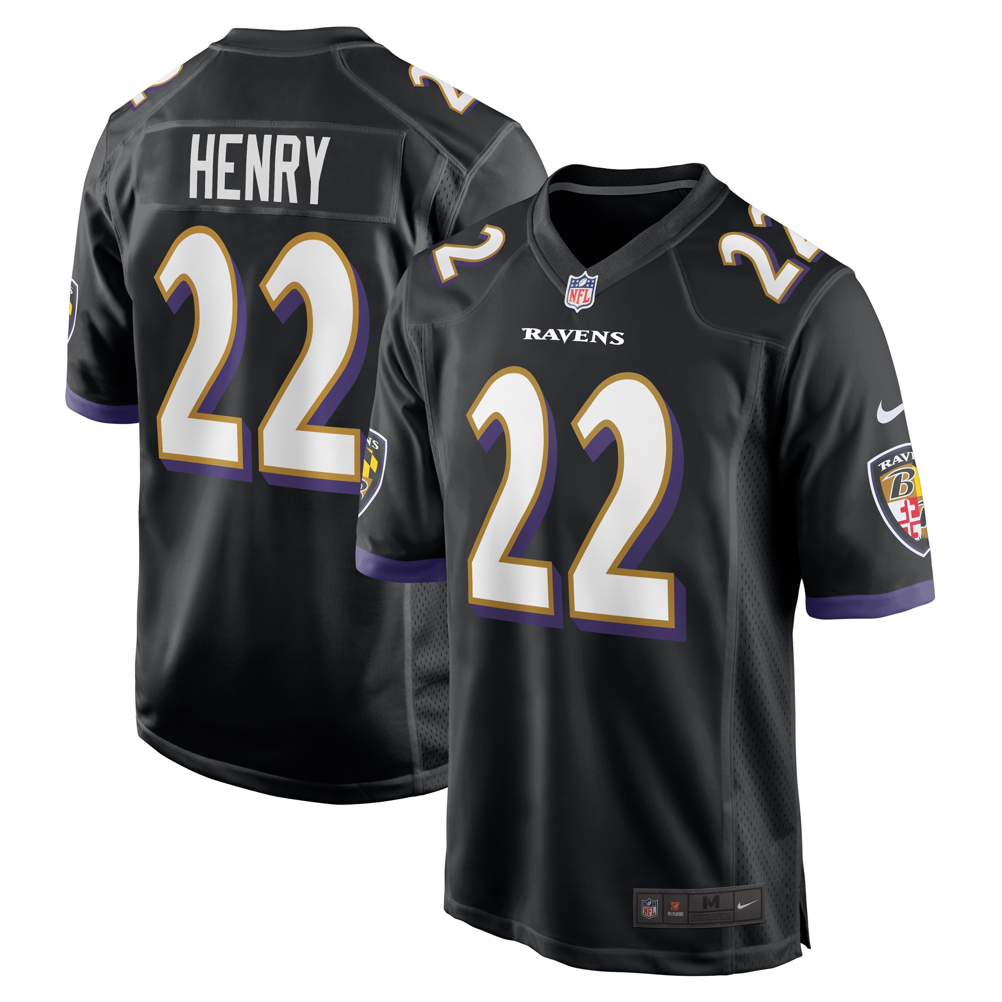Derrick Henry Baltimore Ravens Nike Alternate Game Jersey - Black