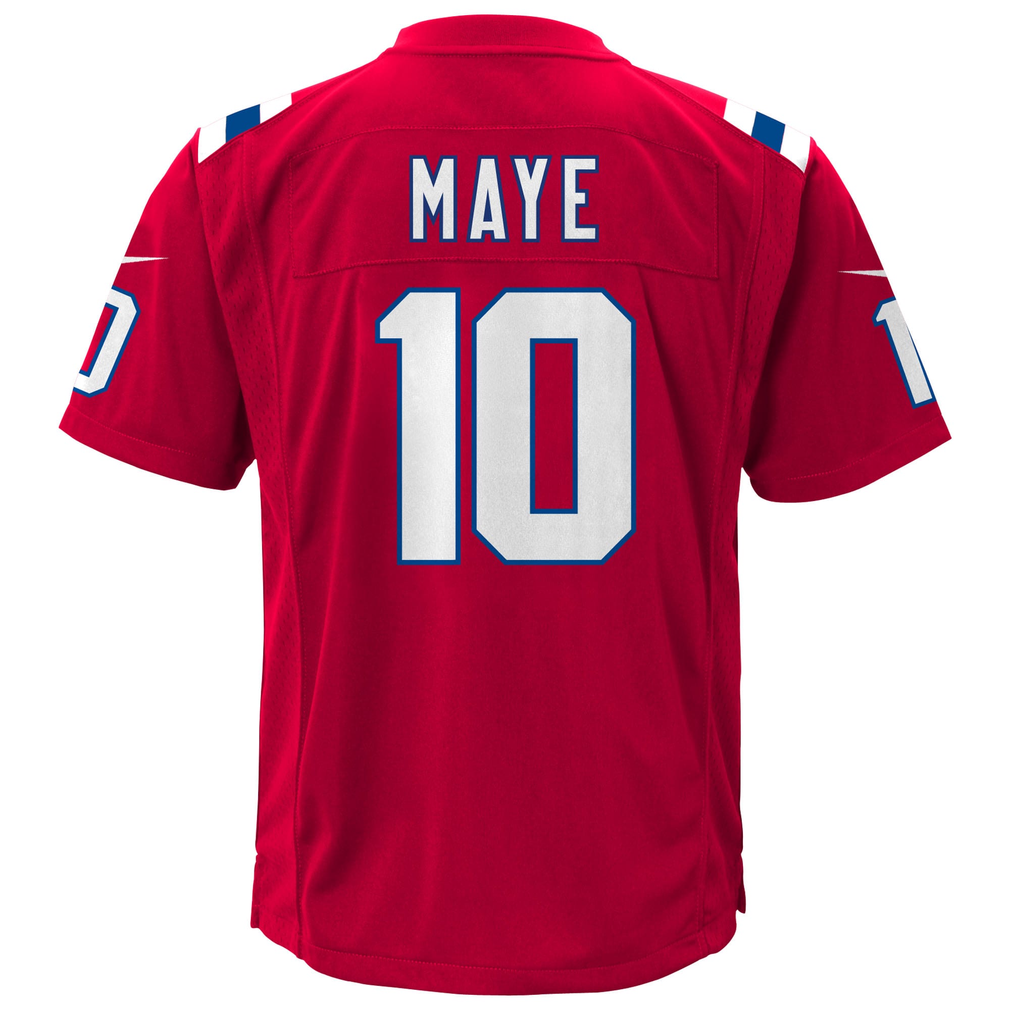 Drake Maye New England Patriots Nike Youth Game Jersey - Red - Image 3