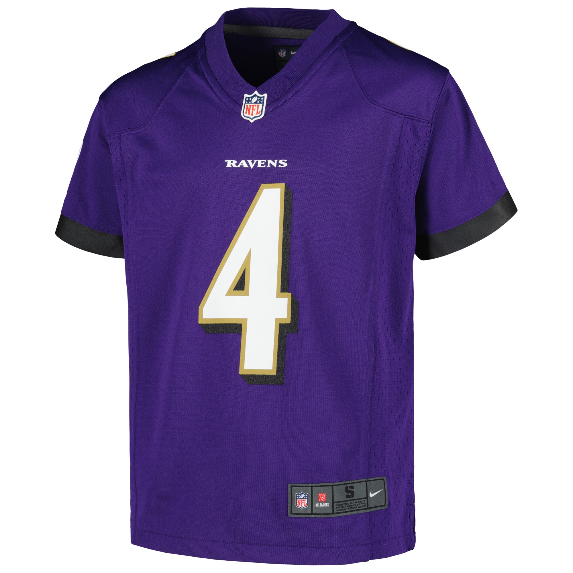 Zay Flowers Baltimore Ravens Nike Youth Game Jersey - Purple - Image 2