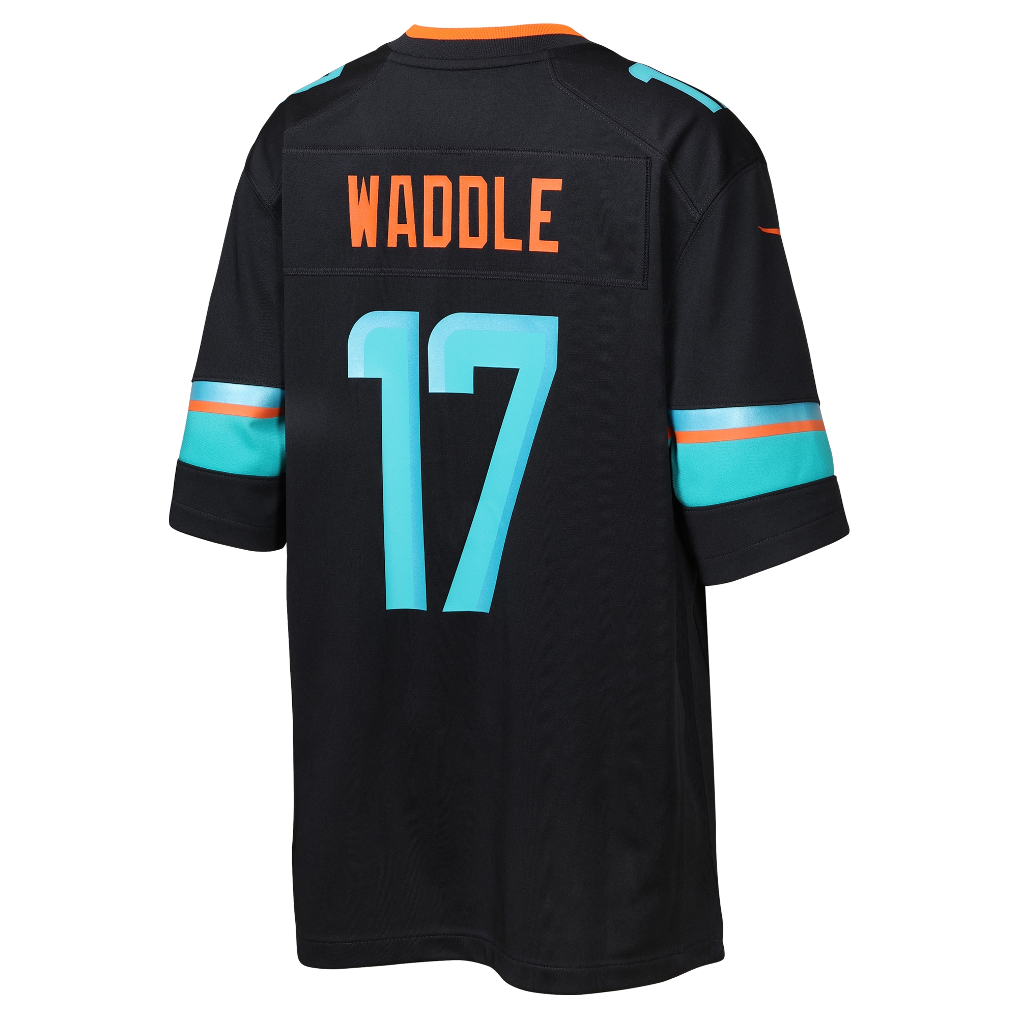 Jaylen Waddle Miami Dolphins Nike Youth 2025 Rivalries Collection Game Jersey - Pitch Blue - Image 3