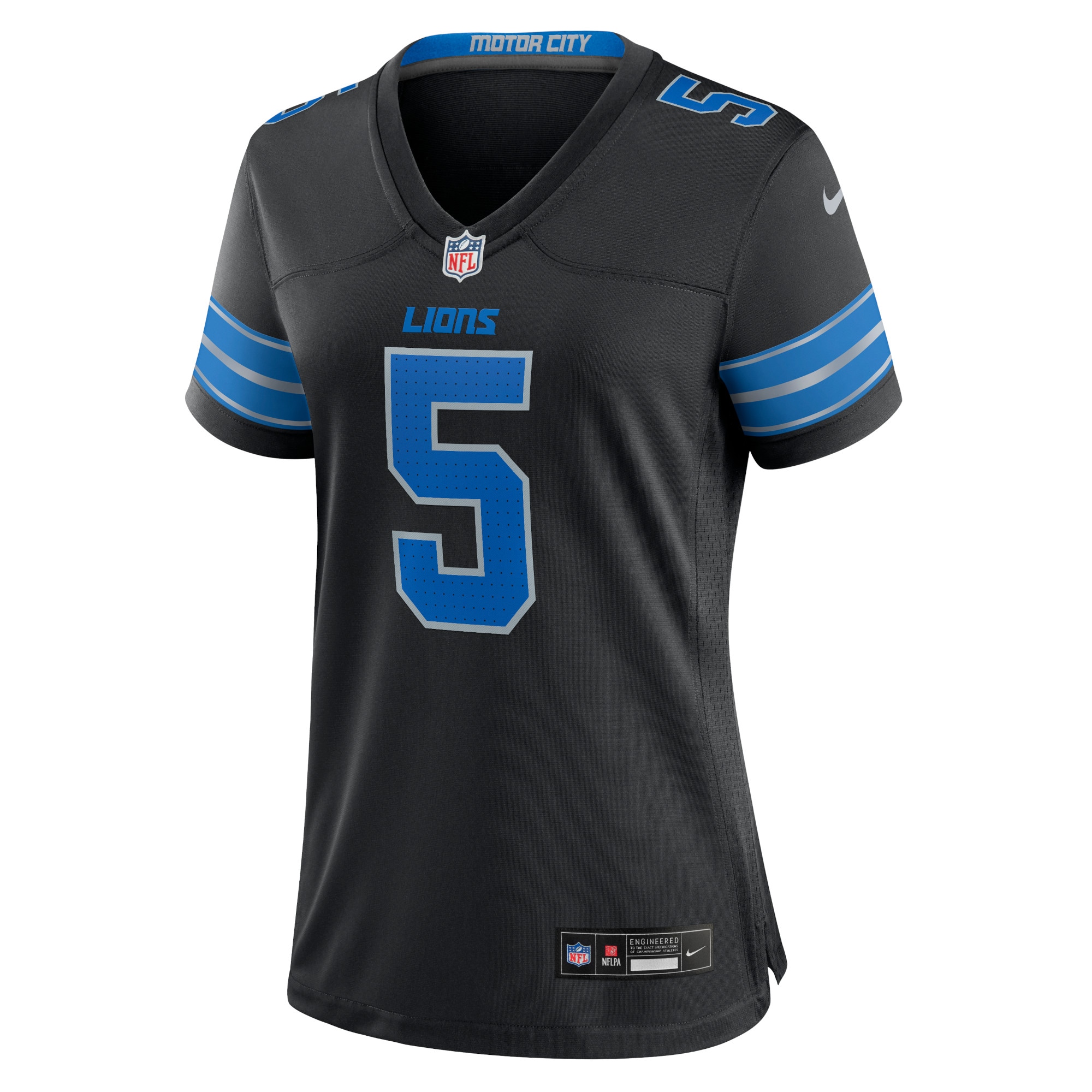 David Montgomery Detroit Lions Nike Women's 2nd Alternate Game Jersey - Black - Image 2