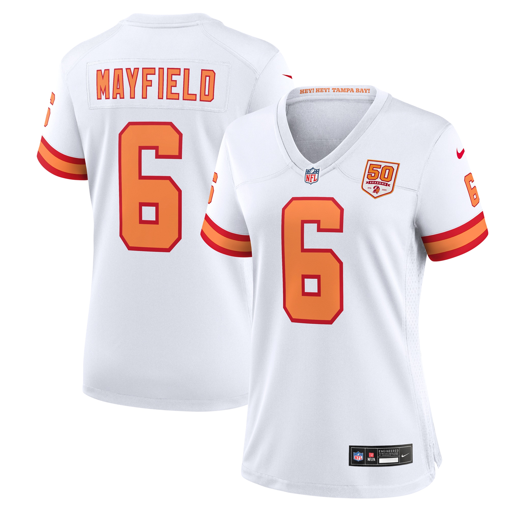 Baker Mayfield '76 Tampa Bay Buccaneers Nike Women's 50th Season Game Jersey - White