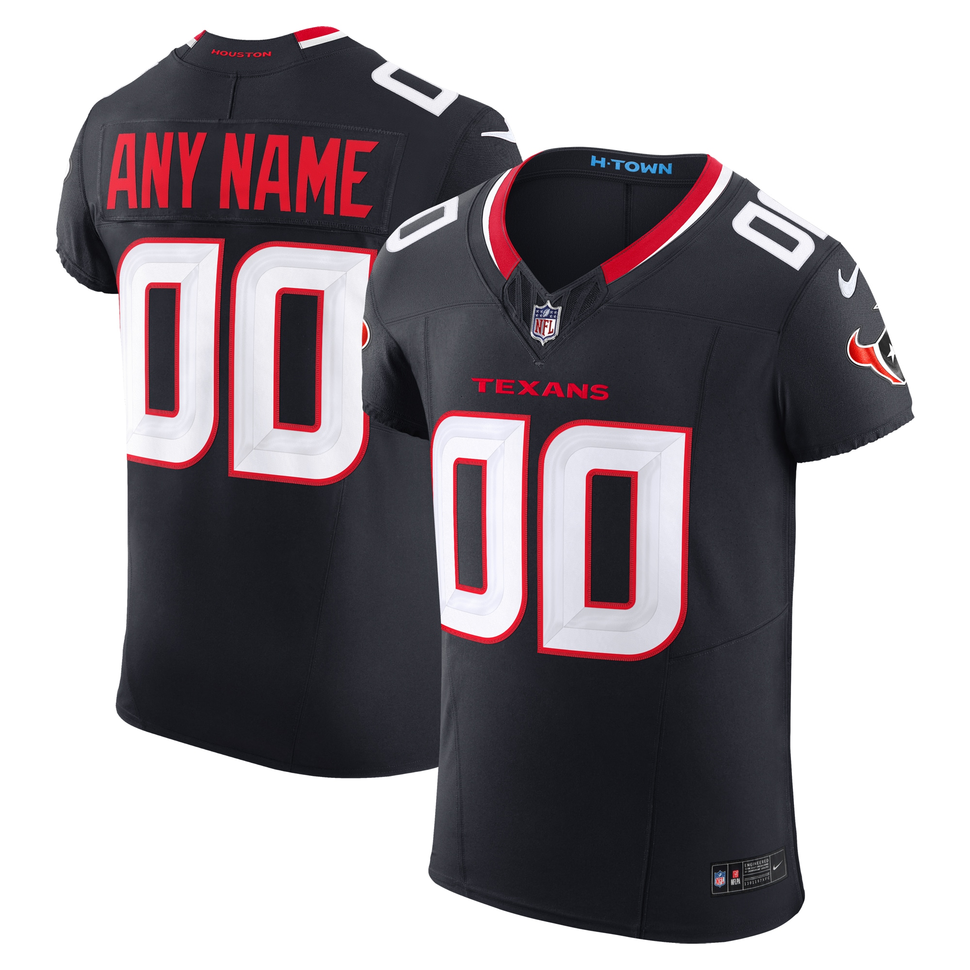 Houston Texans Nike Team Vapor F.U.S.E. Elite Custom Jersey - Navy