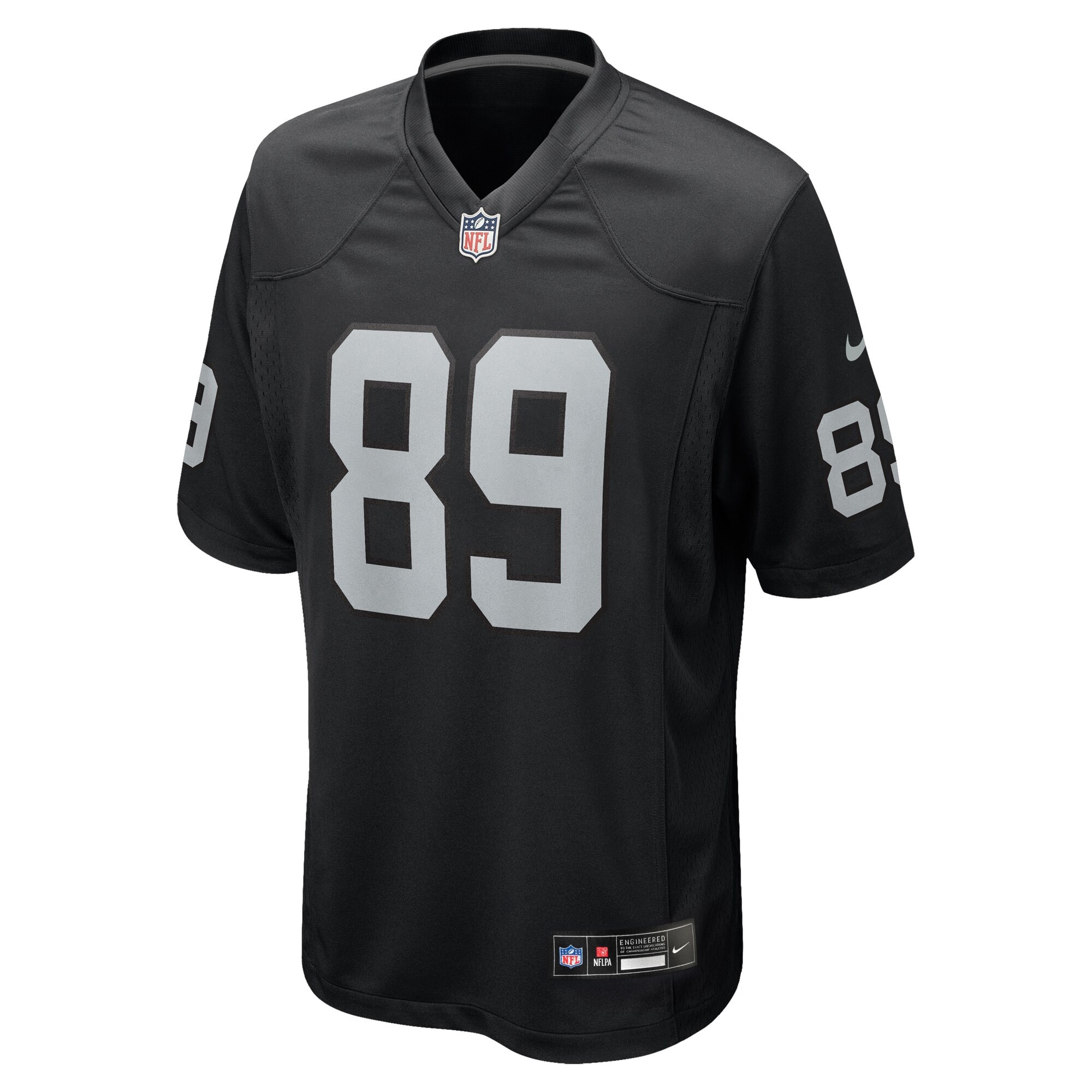 Brock Bowers Las Vegas Raiders Nike Youth Game Jersey - Black - Image 2