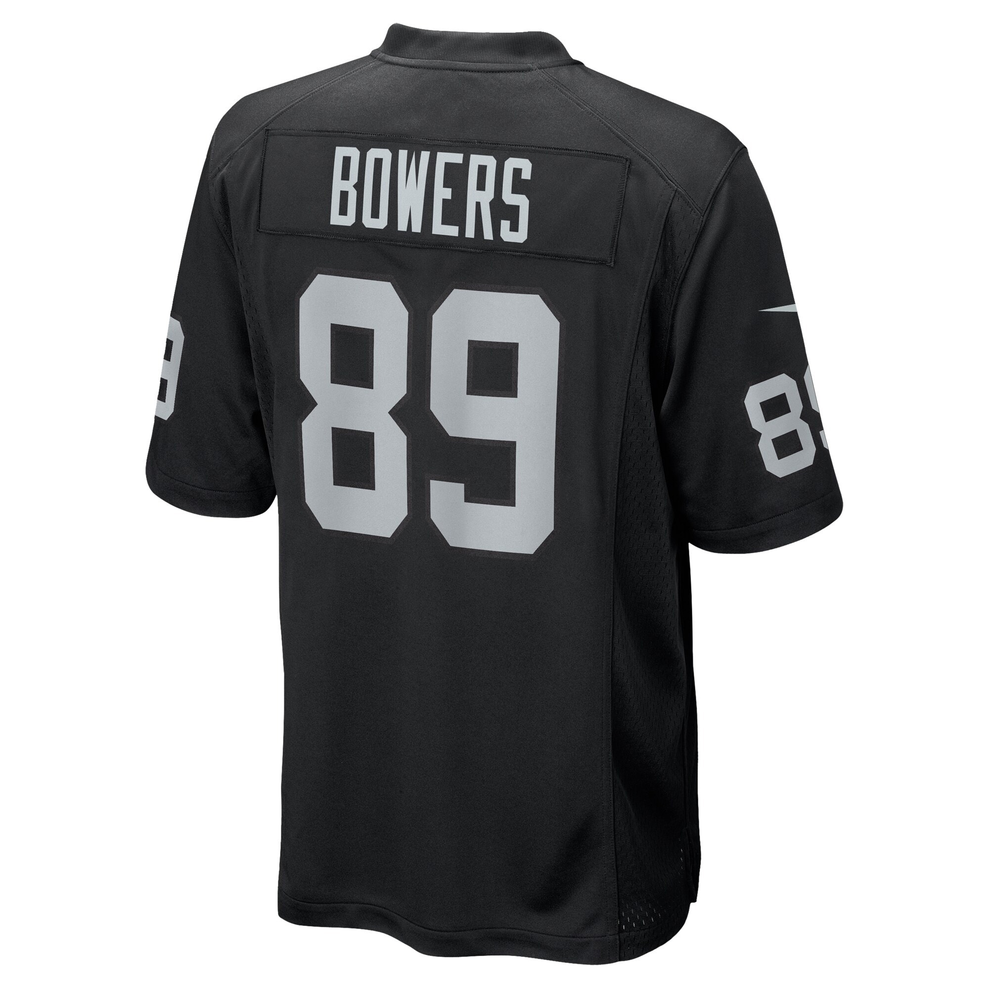 Brock Bowers Las Vegas Raiders Nike Youth Game Jersey - Black - Image 3