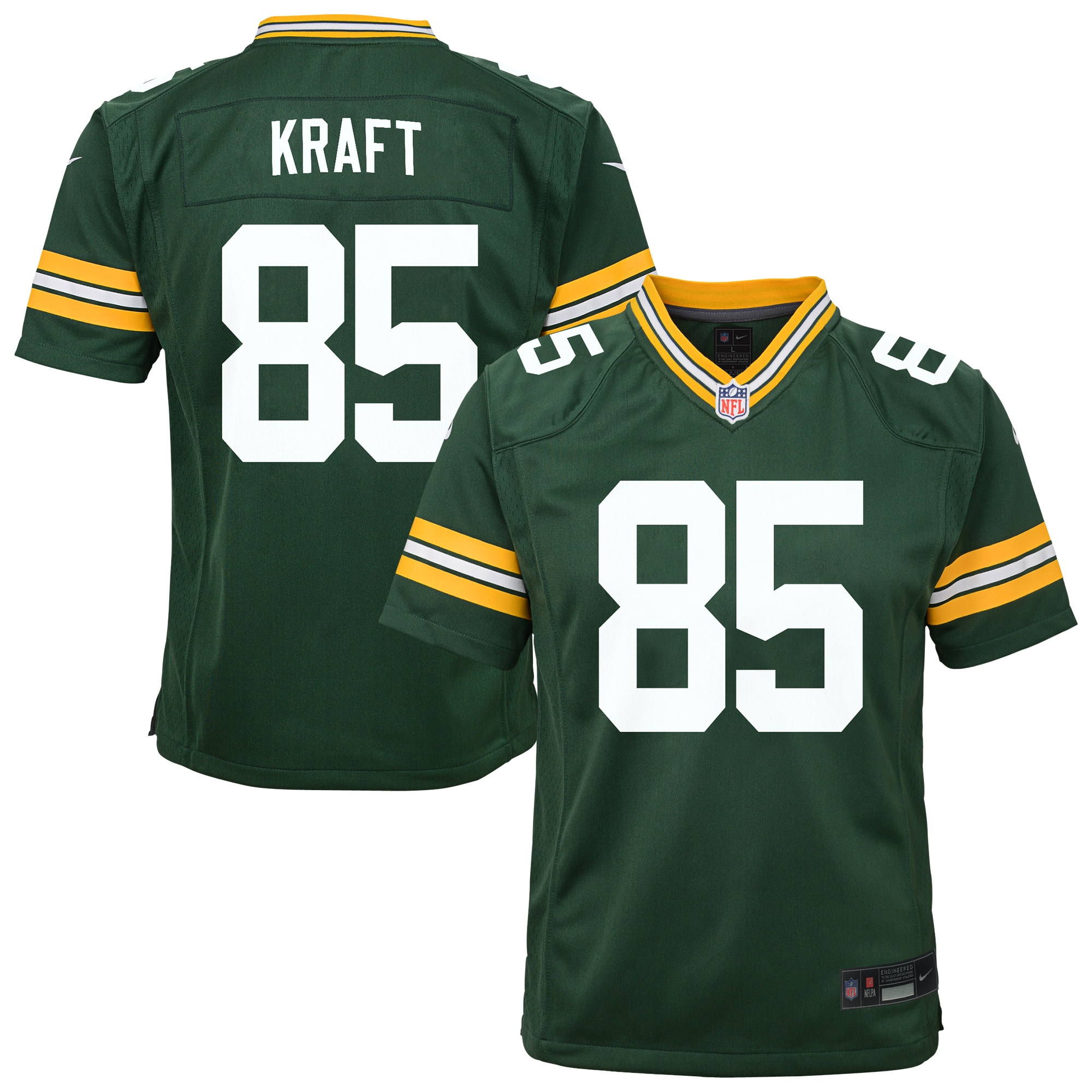 Tucker Kraft Green Bay Packers Nike Youth Team Game Jersey - Green