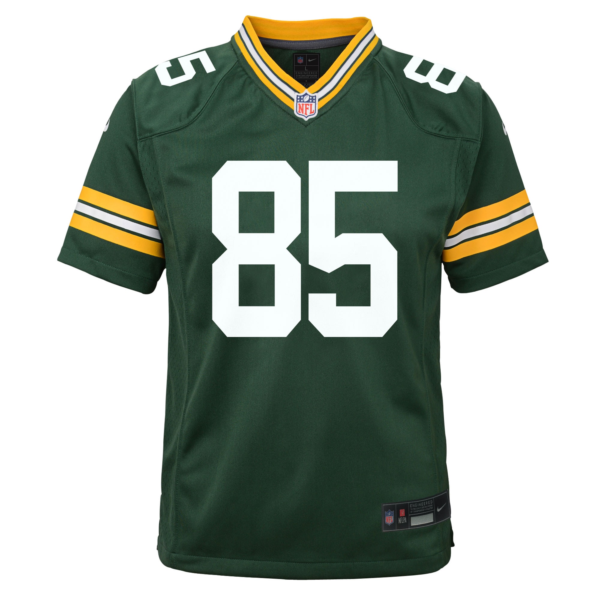 Tucker Kraft Green Bay Packers Nike Youth Team Game Jersey - Green - Image 2