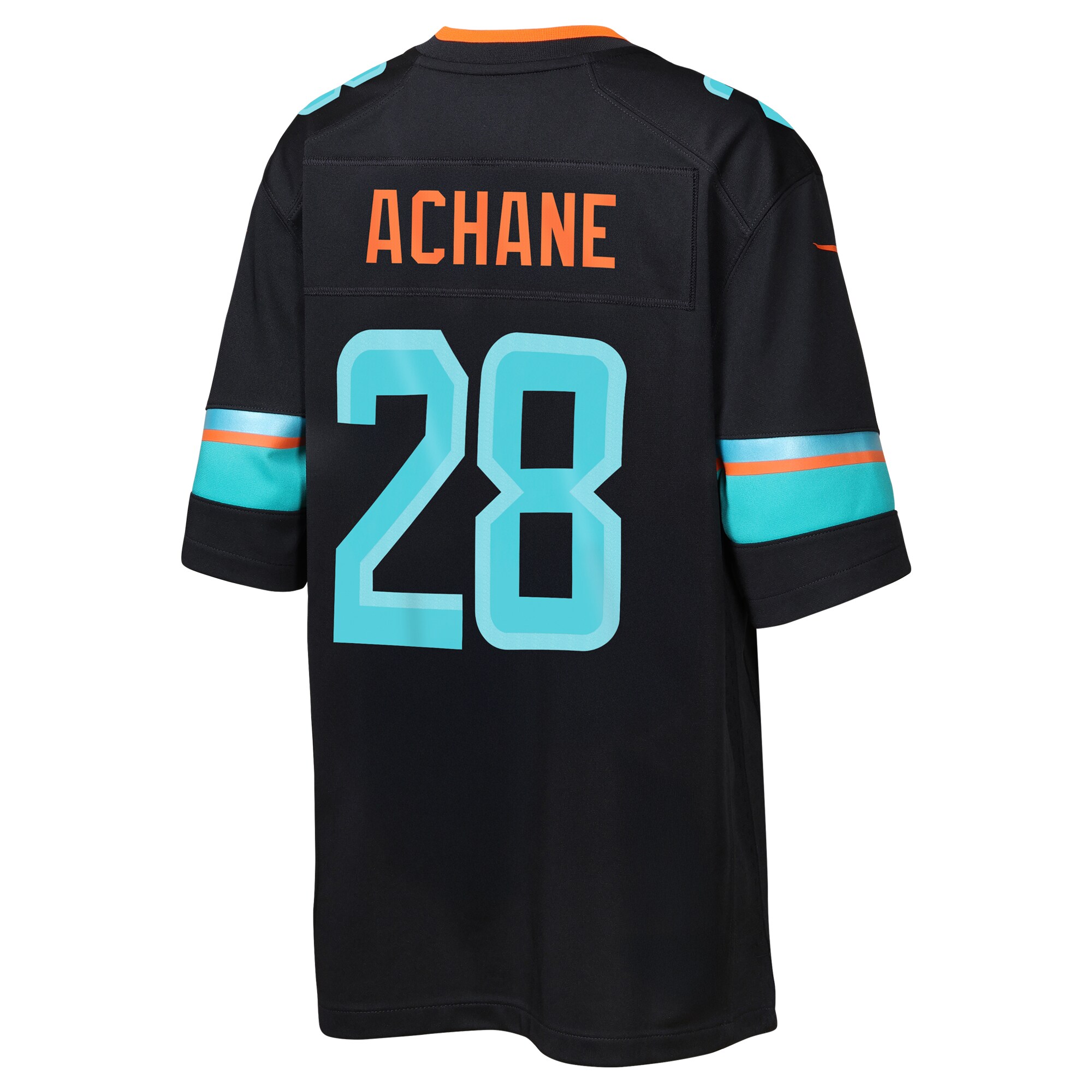 DeVon Achane Miami Dolphins Nike Youth 2025 Rivalries Collection Game Jersey - Pitch Blue - Image 3