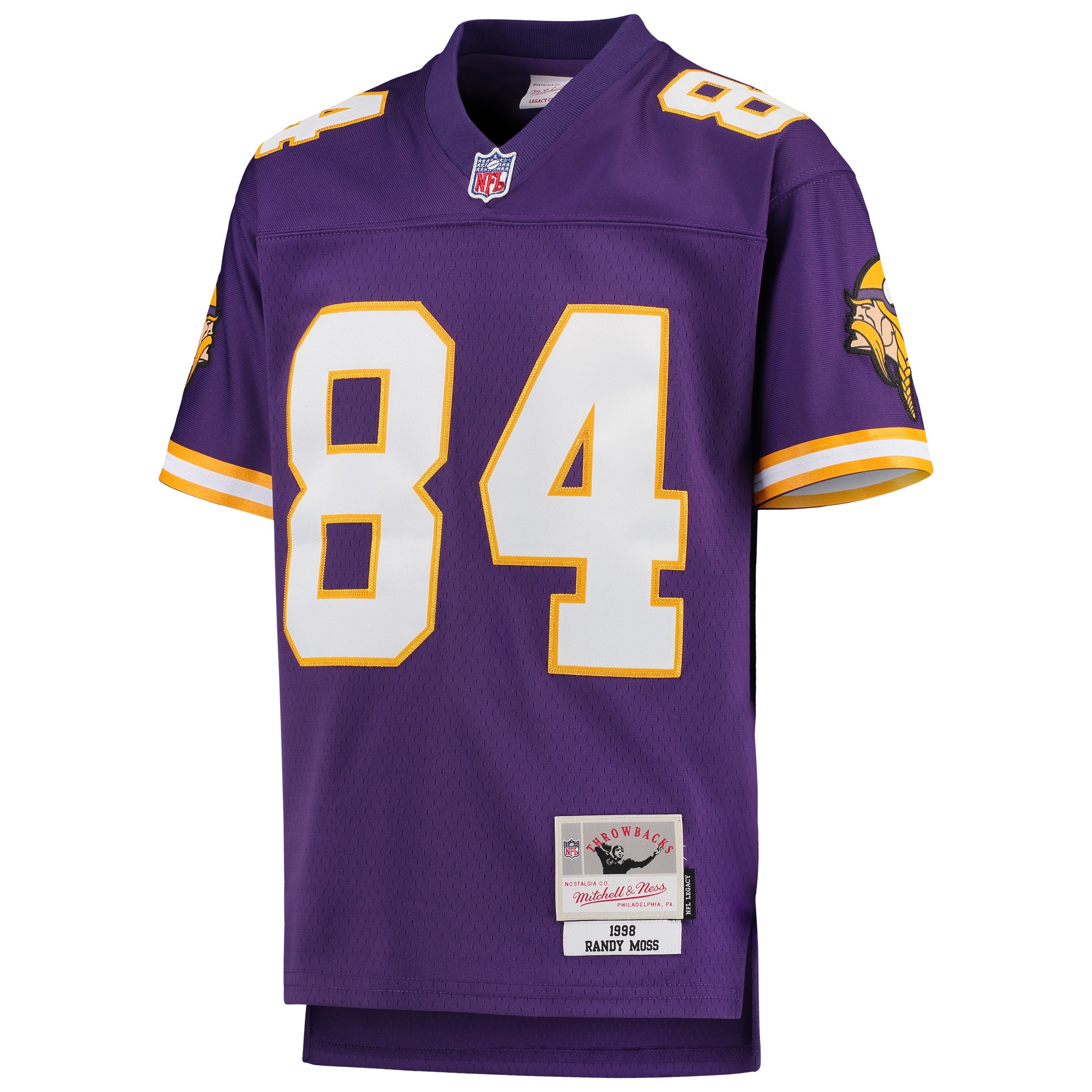 Randy Moss Minnesota Vikings Mitchell & Ness Youth 1998 Legacy Retired Player Jersey - Purple - Image 2