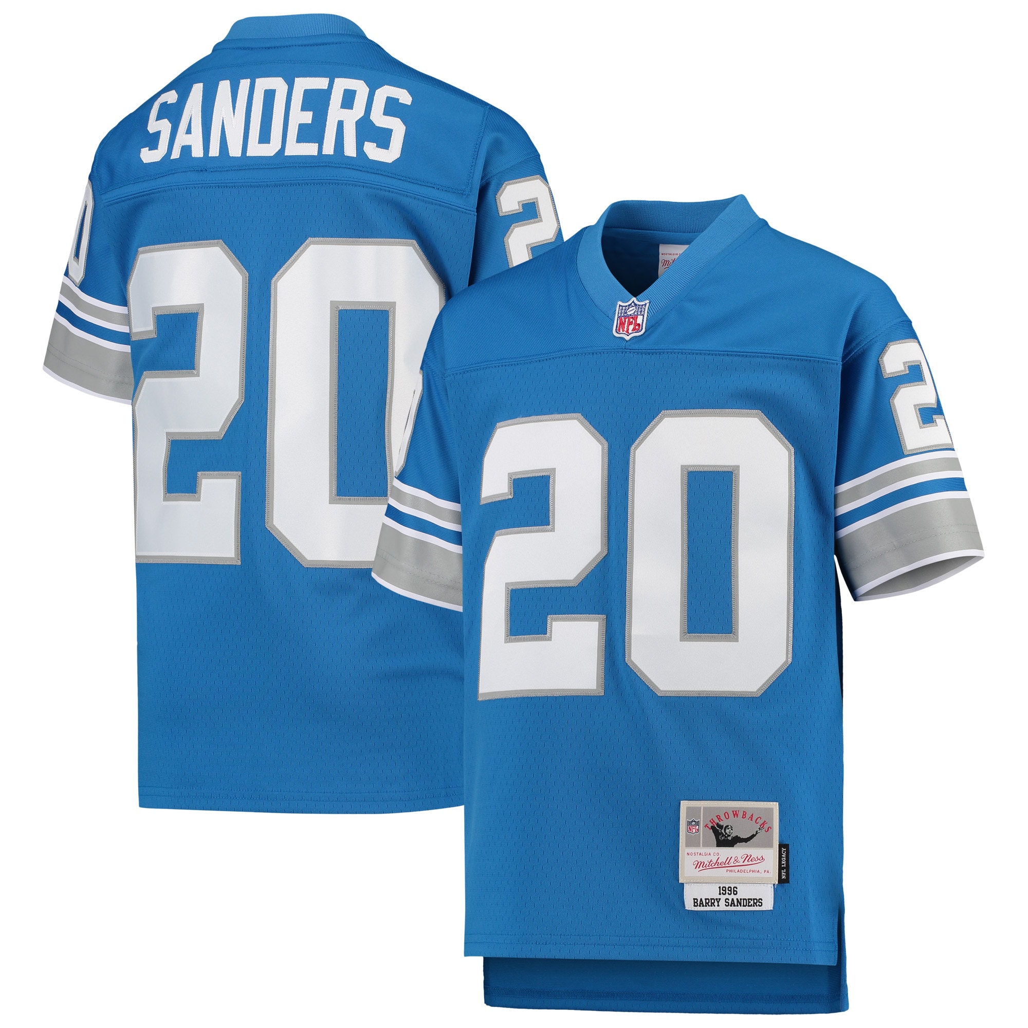 Barry Sanders Detroit Lions Mitchell & Ness Youth 1996 Legacy Retired Player Jersey - Blue