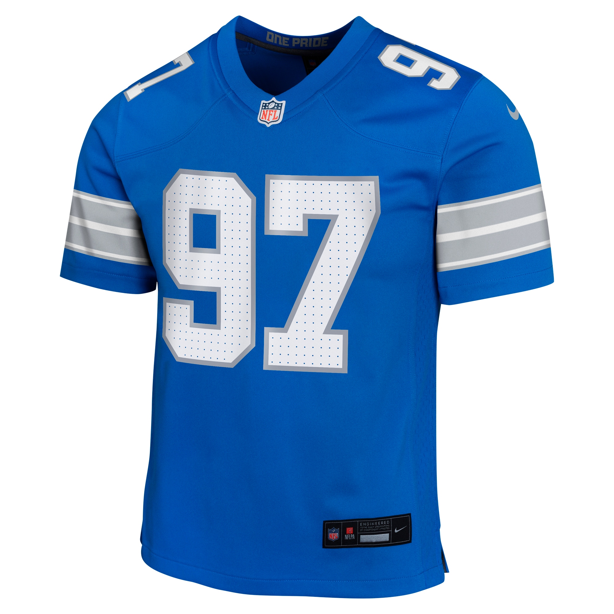 Aidan Hutchinson Detroit Lions Nike Youth Game Jersey - Blue - Image 2