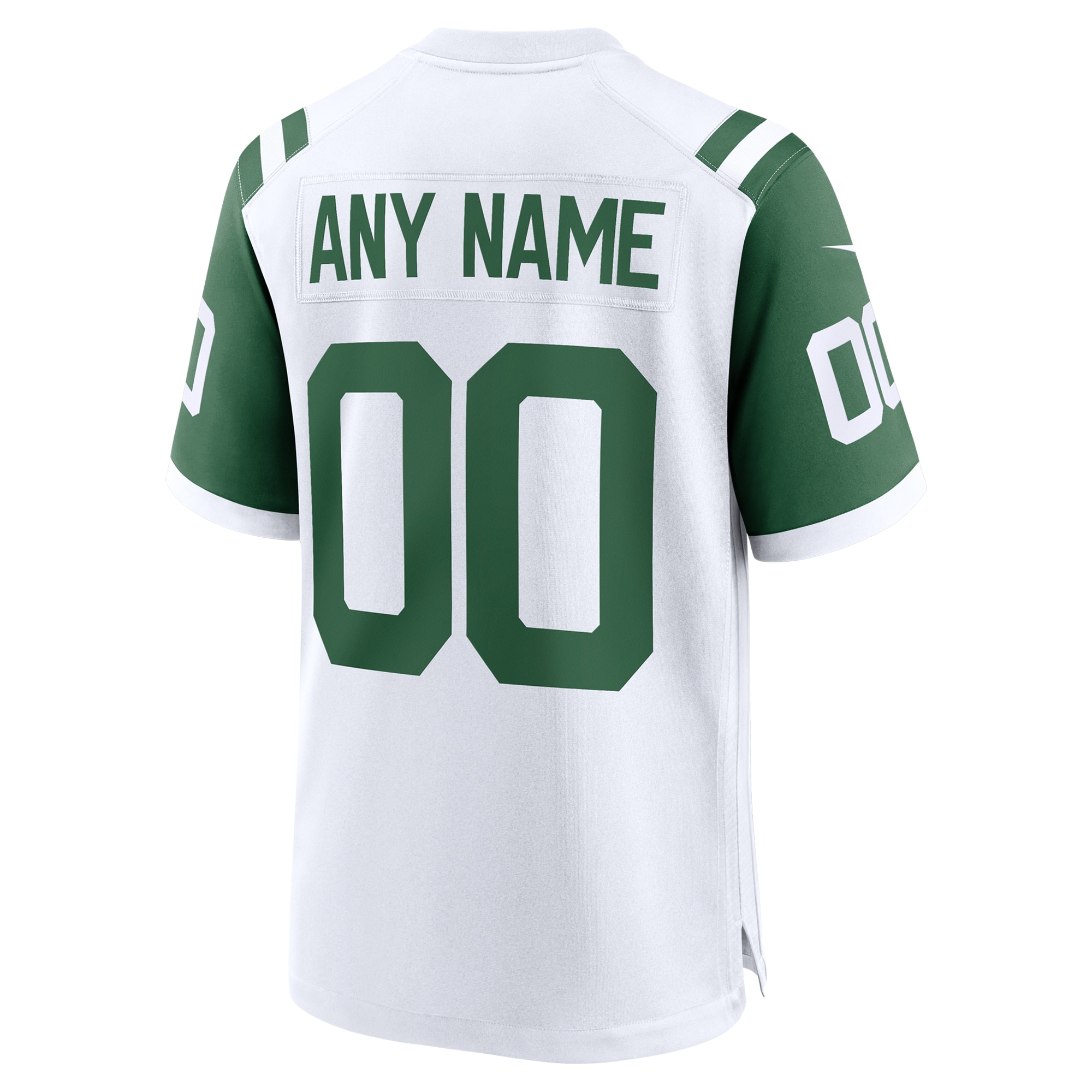 New York Jets Nike Classic Alternate Custom Replica Jersey - White - Image 3