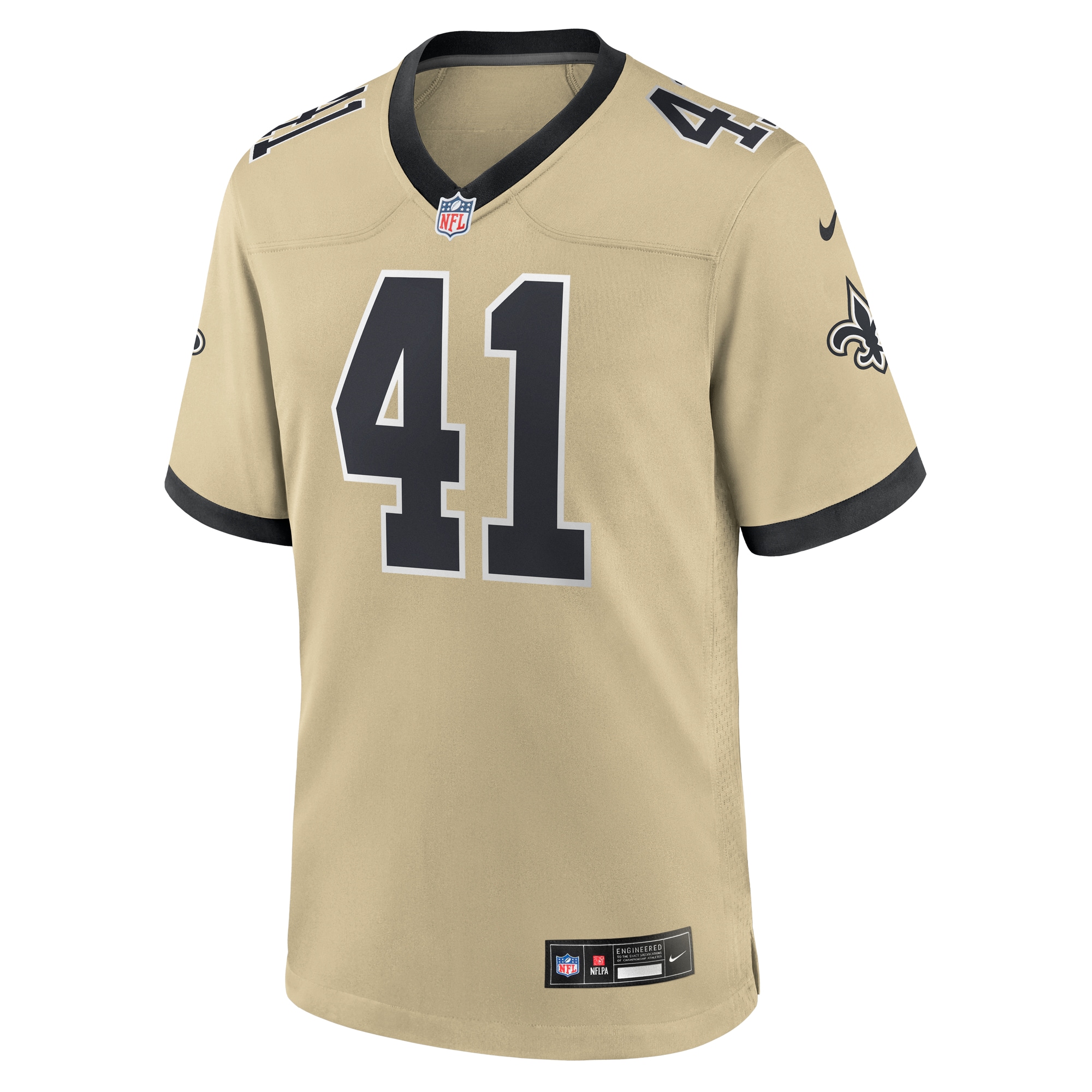 Alvin Kamara New Orleans Saints Nike Gameday Golds Alternate Game Player Jersey - Gold - Image 2