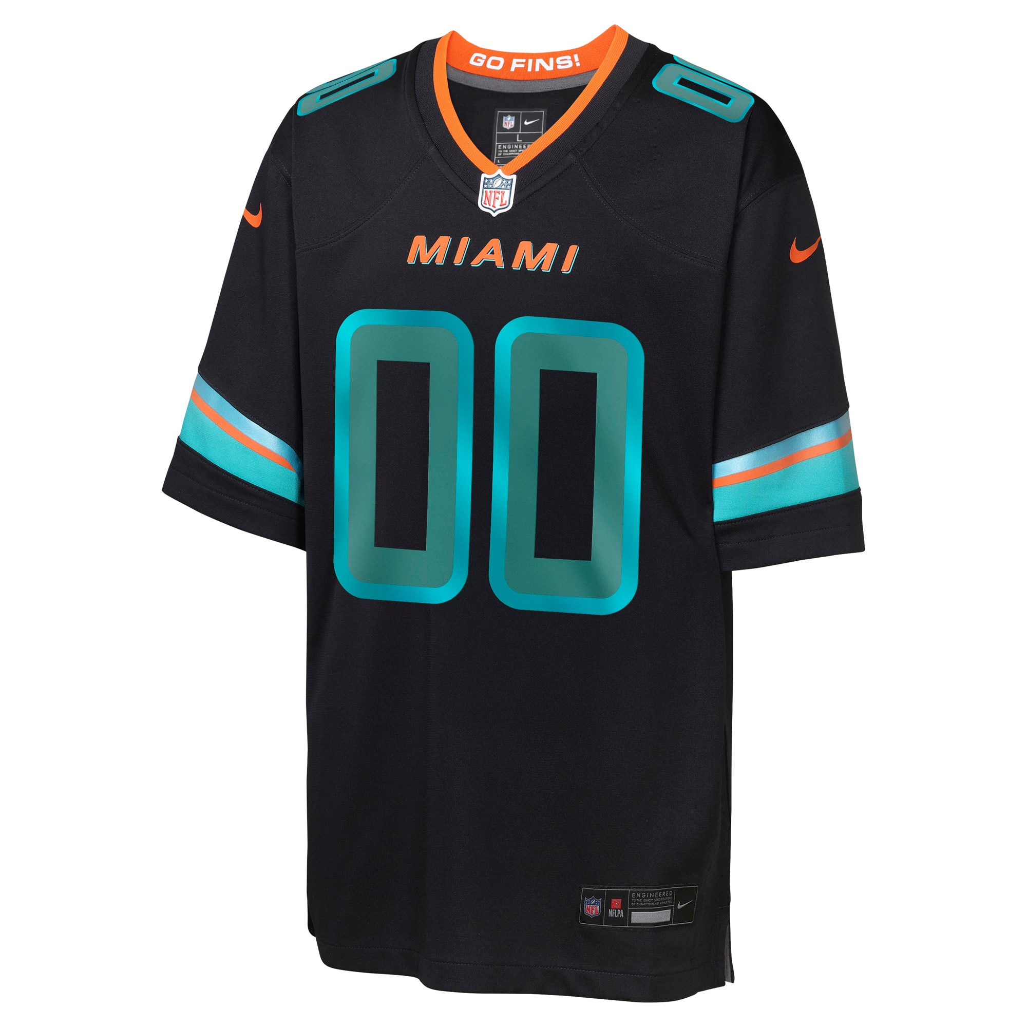 Miami Dolphins Nike Youth 2025 Rivalries Collection Custom Game Jersey - Pitch Blue - Image 2
