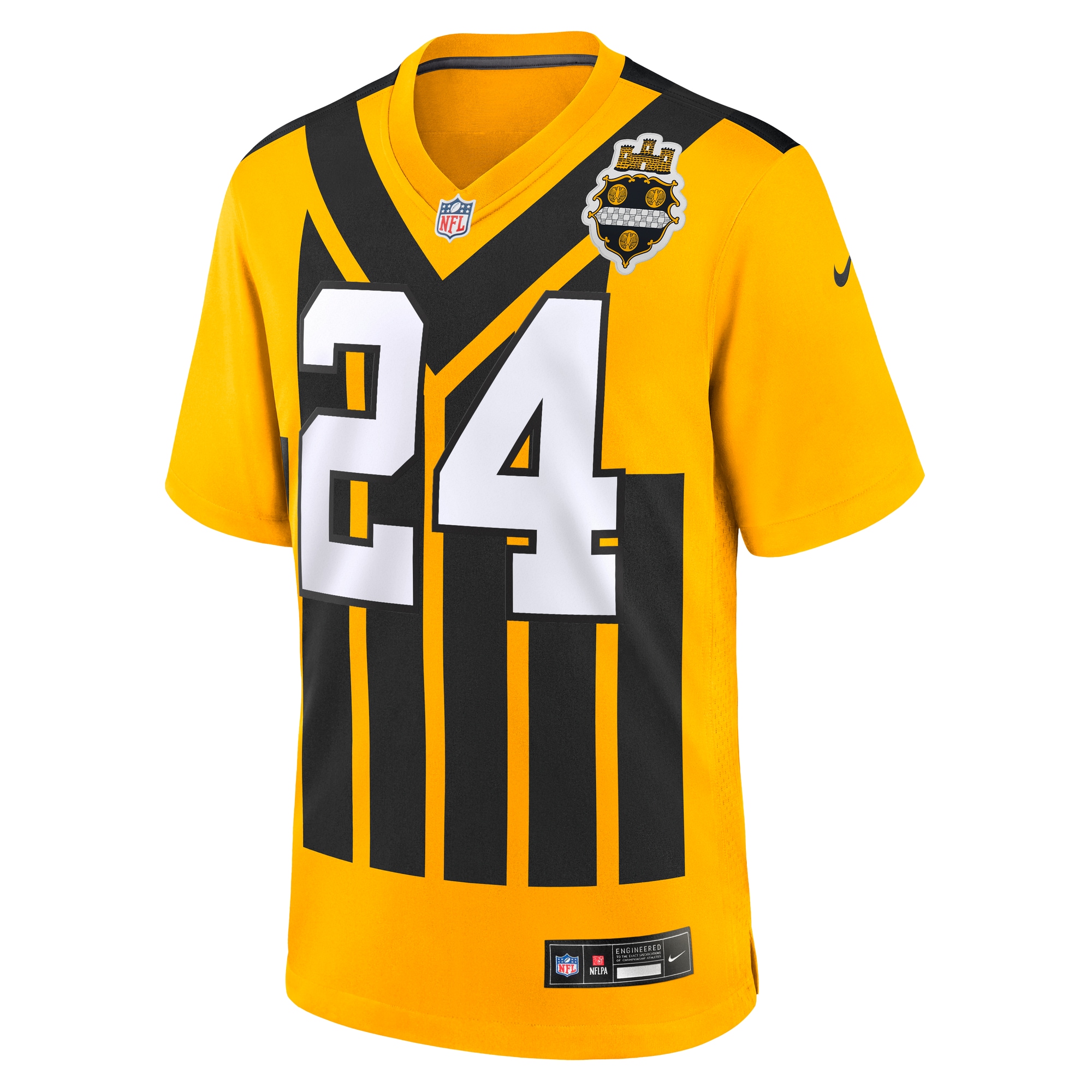 Joey Porter Jr. Pittsburgh Steelers Nike Alternate 1933 Throwback Game Jersey - Gold - Image 2