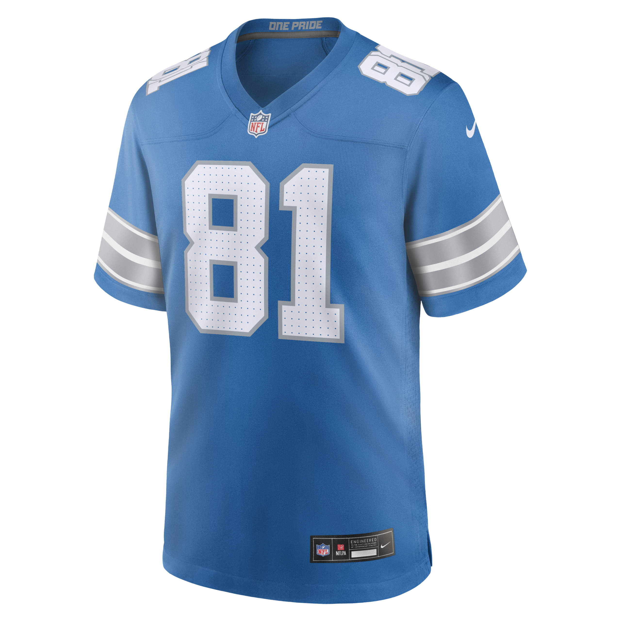 Calvin Johnson Detroit Lions Nike Team Retired Game Jersey - Blue - Image 2