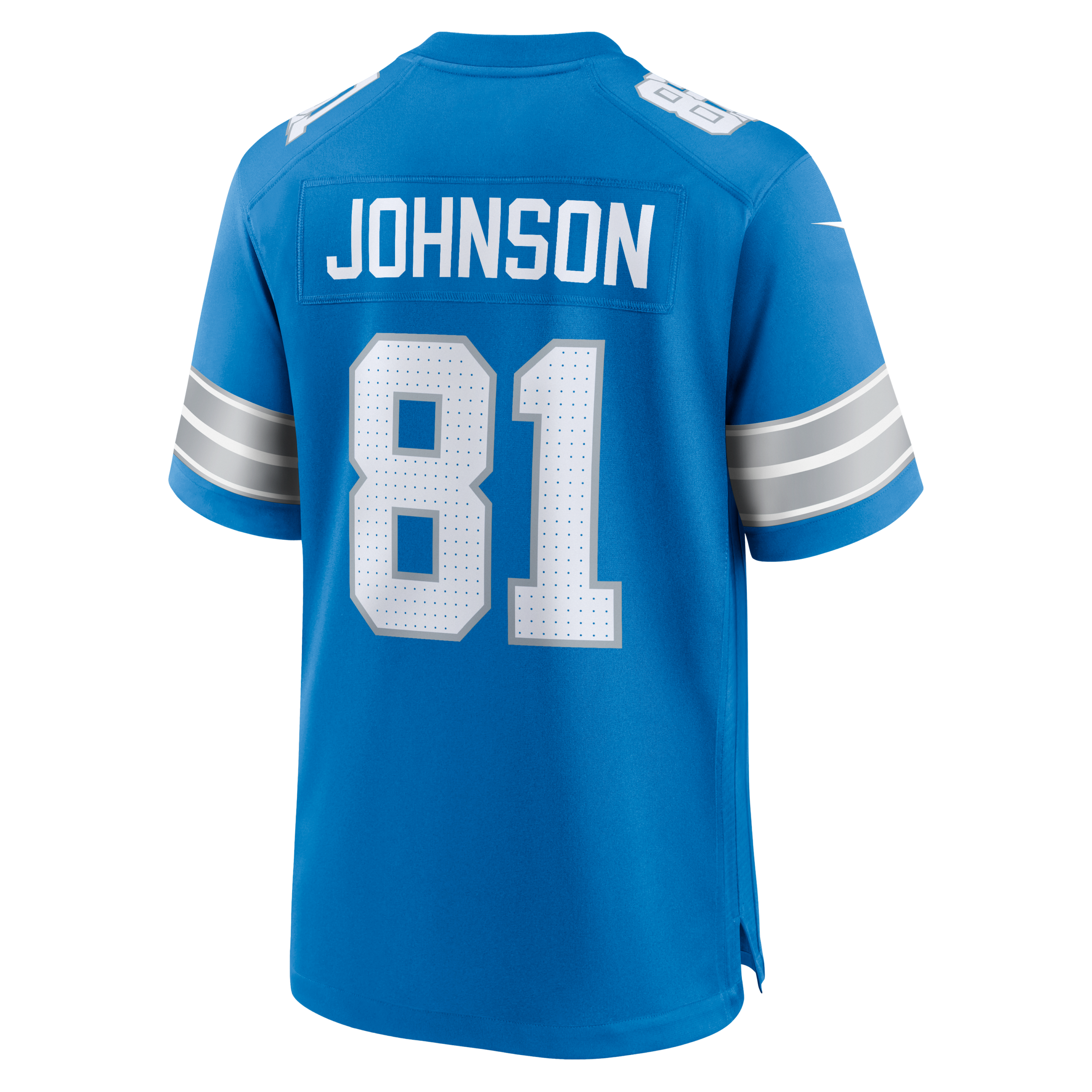 Calvin Johnson Detroit Lions Nike Team Retired Game Jersey - Blue - Image 3