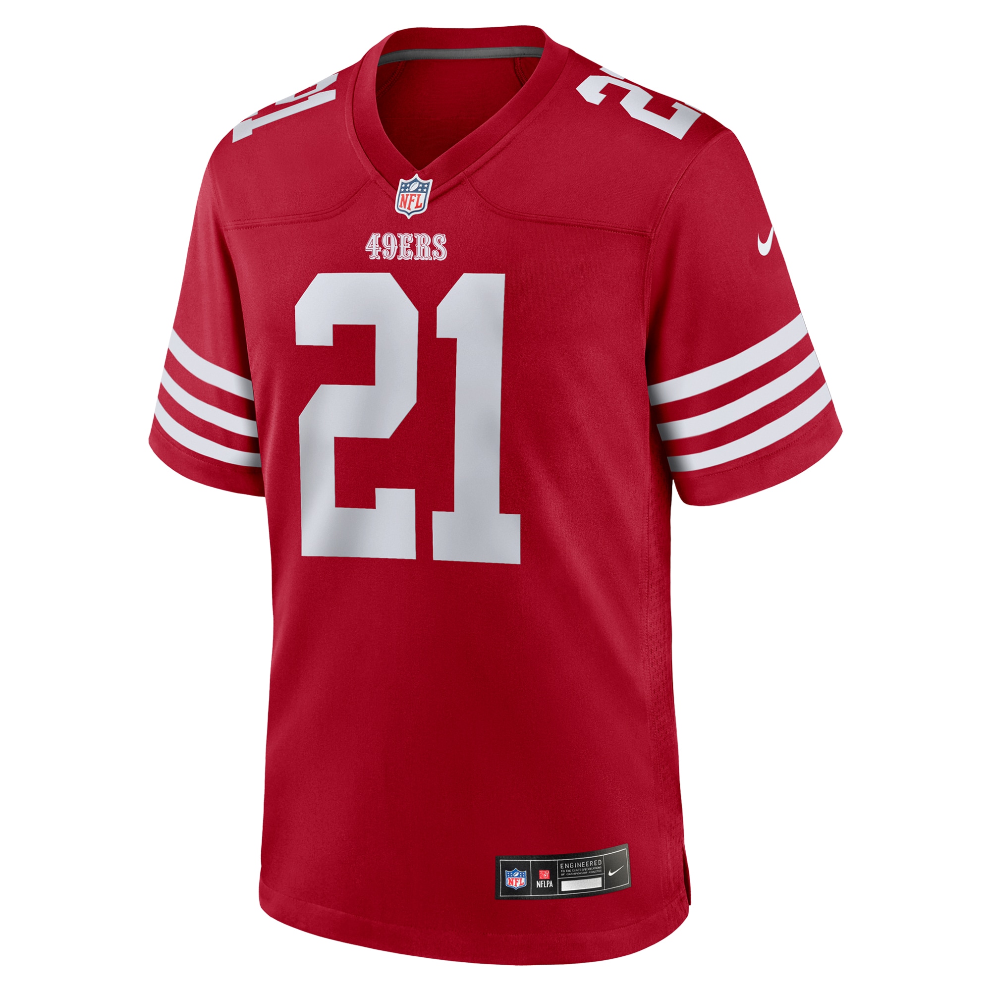 Deion Sanders San Francisco 49ers Nike Team Retired Player Game Jersey - Scarlet - Image 2