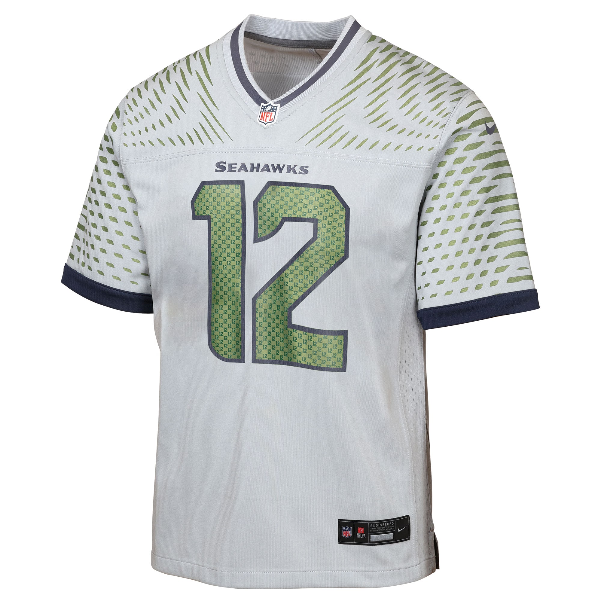 12s Seattle Seahawks Nike Youth 2025 Rivalries Collection Game Jersey - Wolf Gray - Image 2