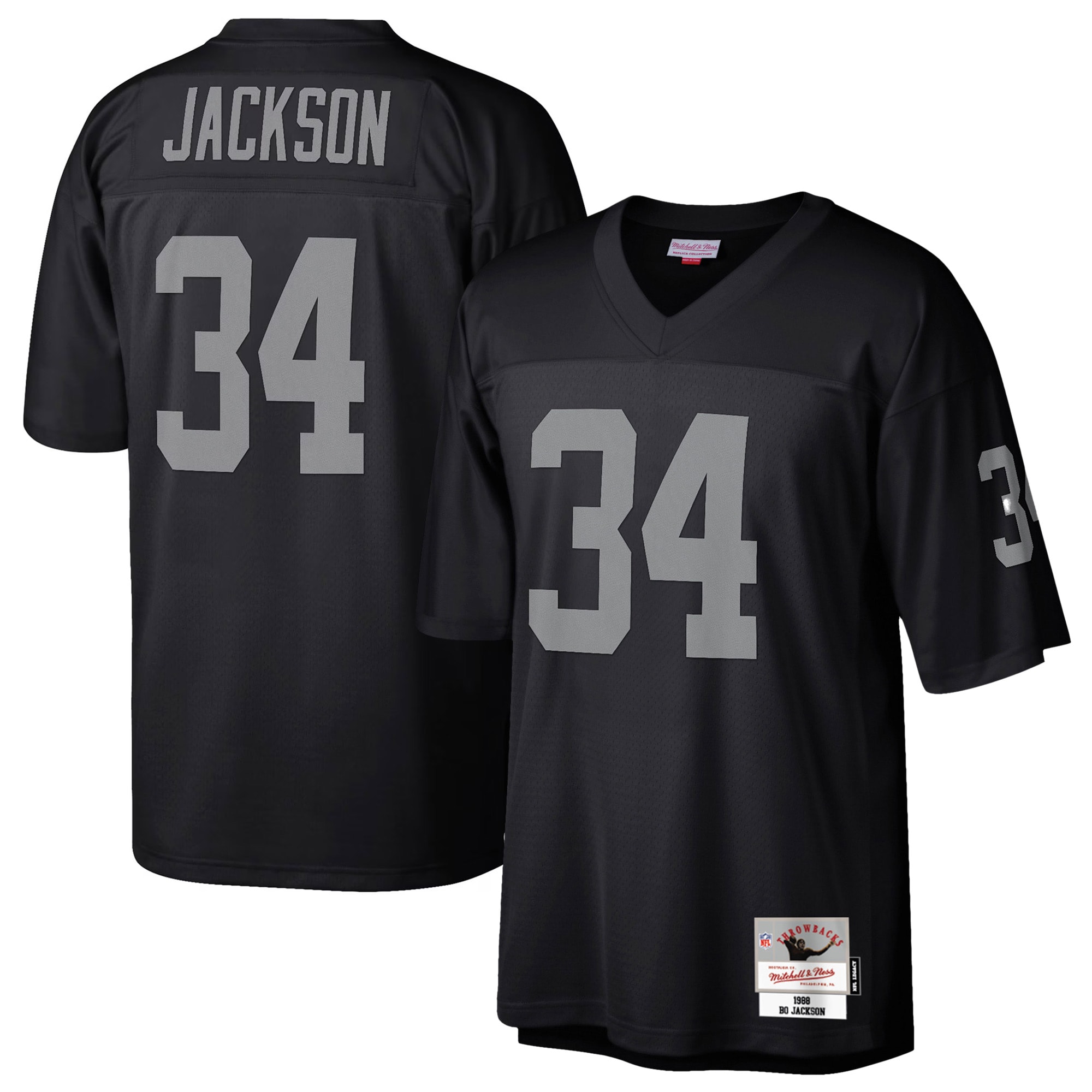 Bo Jackson Las Vegas Raiders Mitchell & Ness Legacy Replica Jersey - Black