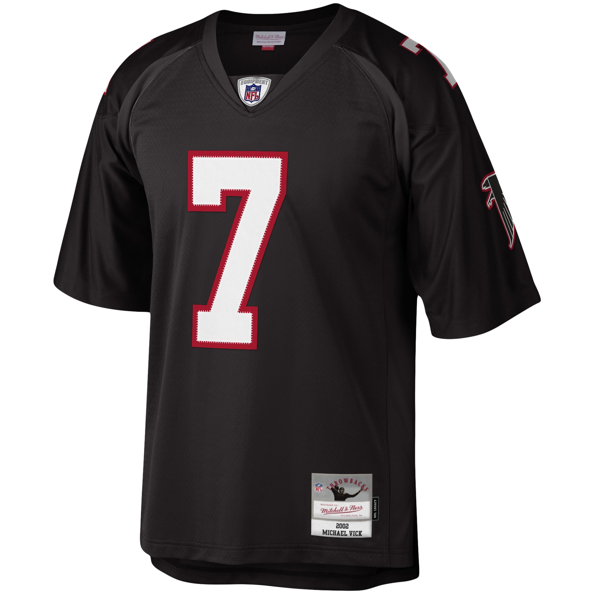 Michael Vick Atlanta Falcons Mitchell & Ness Legacy Replica Jersey - Black - Image 2