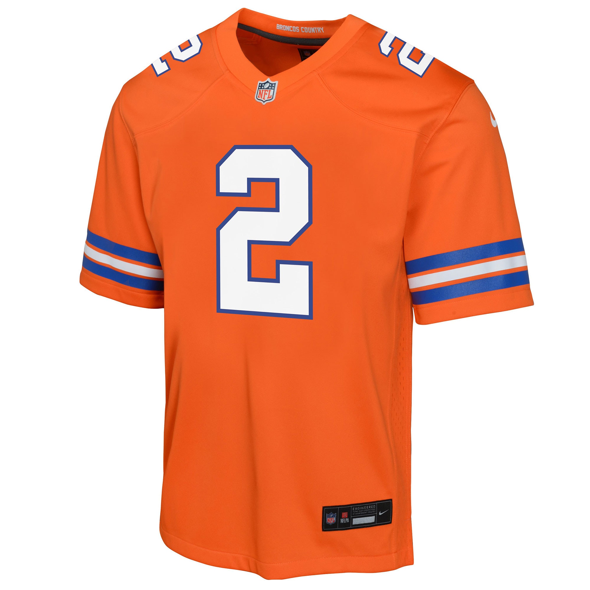 Patrick Surtain II Denver Broncos Nike Youth Game Jersey - Orange - Image 2