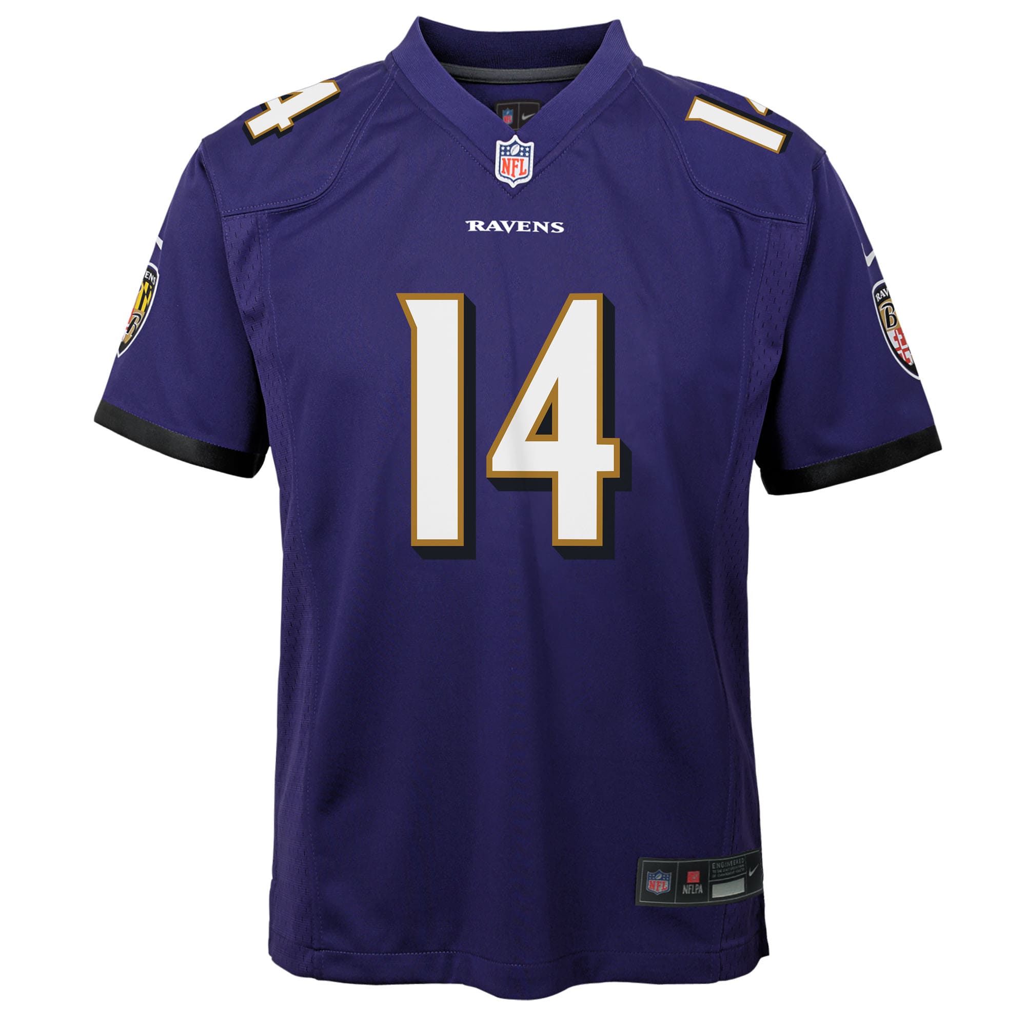 Kyle Hamilton Baltimore Ravens Nike Youth Team Game Jersey - Purple - Image 2