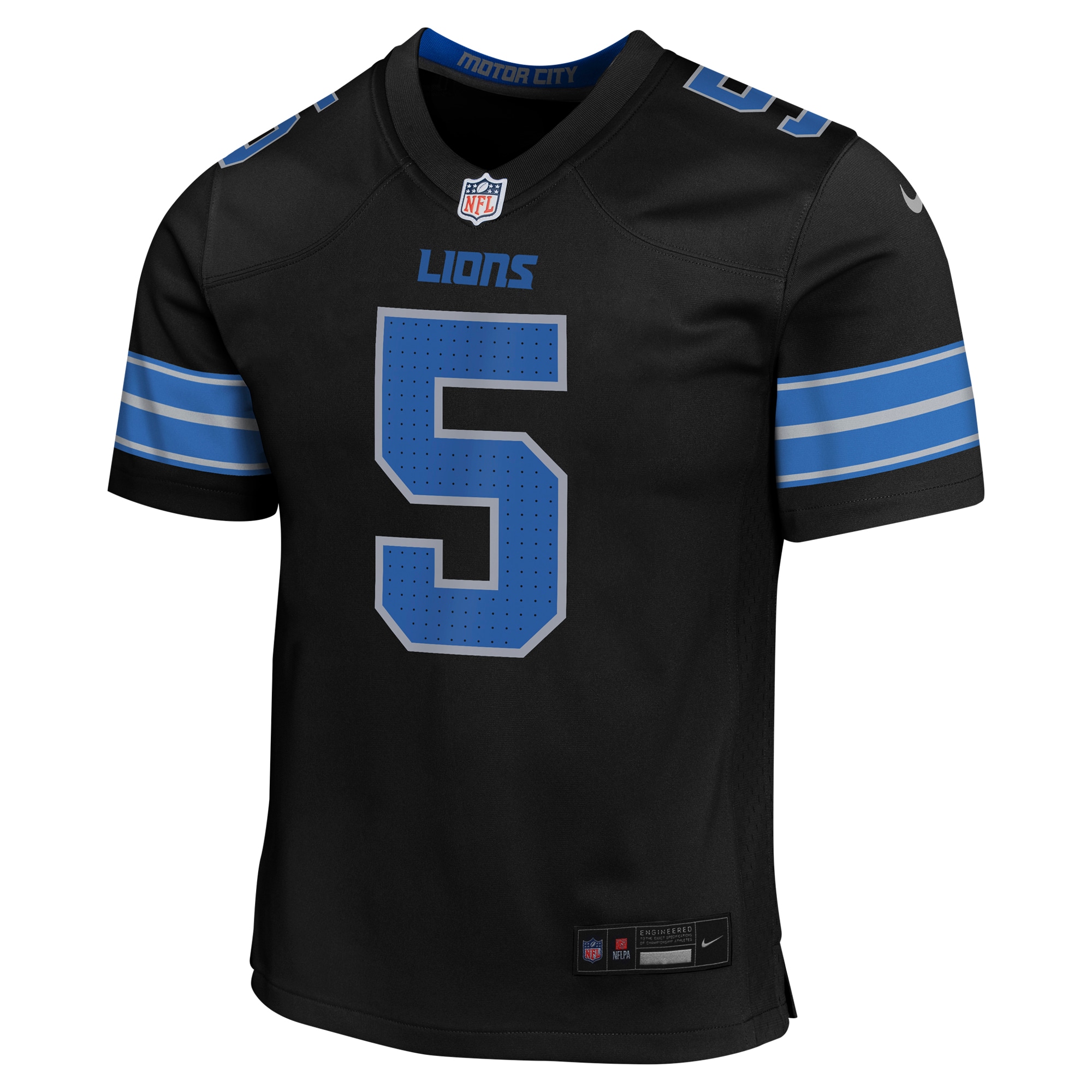 David Montgomery Detroit Lions Nike Youth Game Jersey - Black - Image 2
