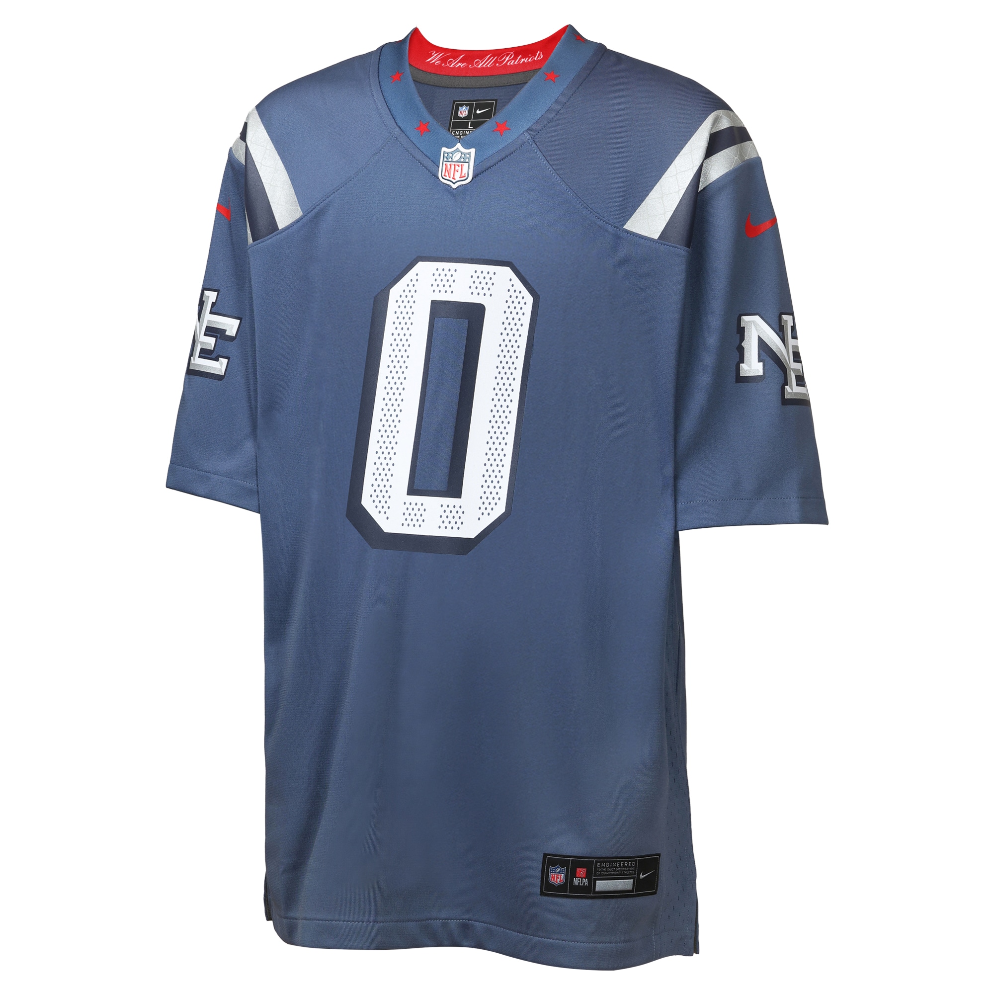 Christian Gonzalez New England Patriots Nike Youth 2025 Rivalries Collection Game Jersey - Storm Blue - Image 2