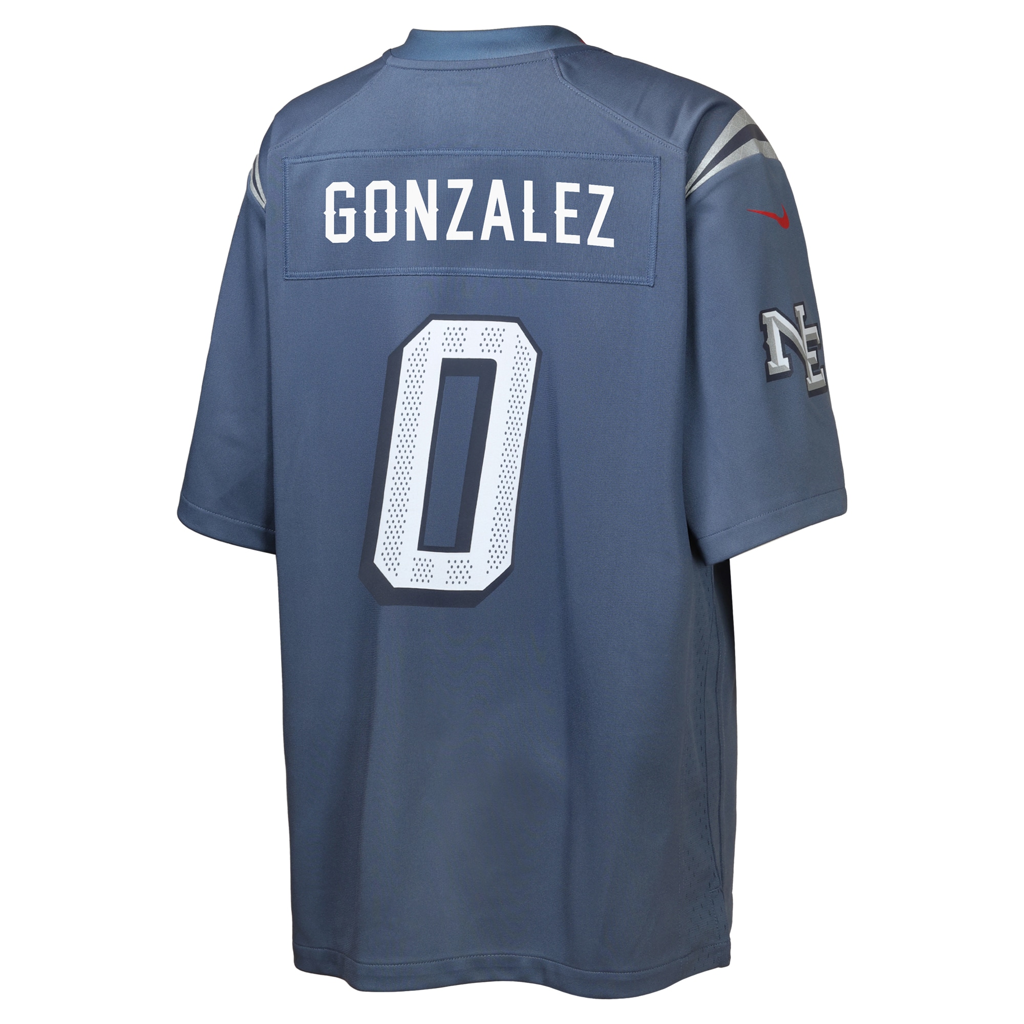 Christian Gonzalez New England Patriots Nike Youth 2025 Rivalries Collection Game Jersey - Storm Blue - Image 3