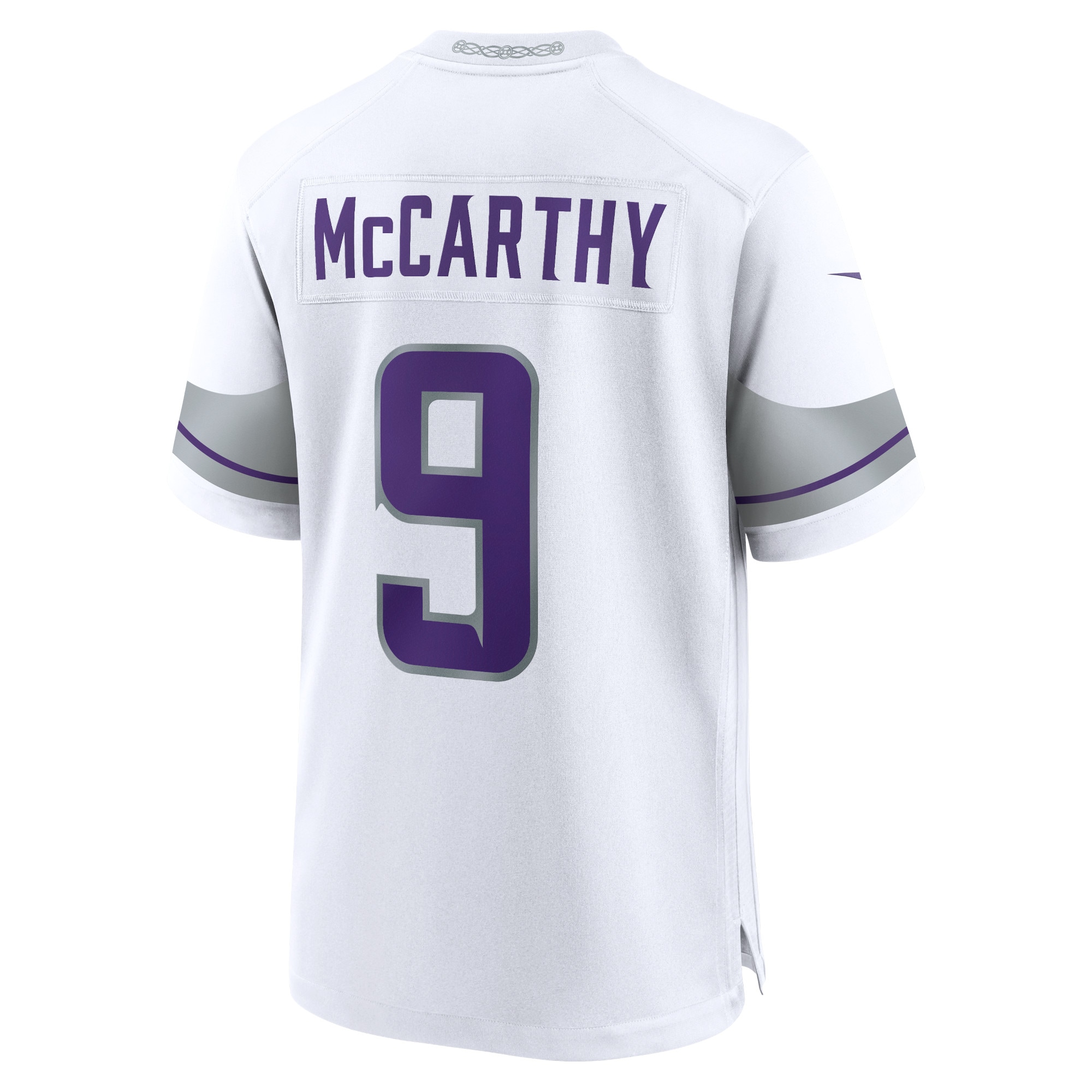 J.J. McCarthy Minnesota Vikings Nike Youth Game Jersey - White - Image 3
